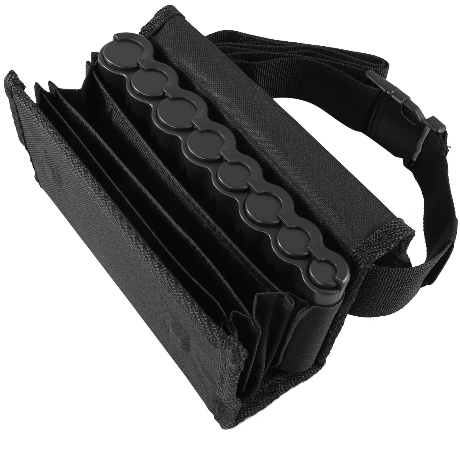 HMF Portafoglio da cameriere con cintura regolabile e cambiamonete in euro, 20,5 x 10 x 6,5 cm, Nero - immagine 1