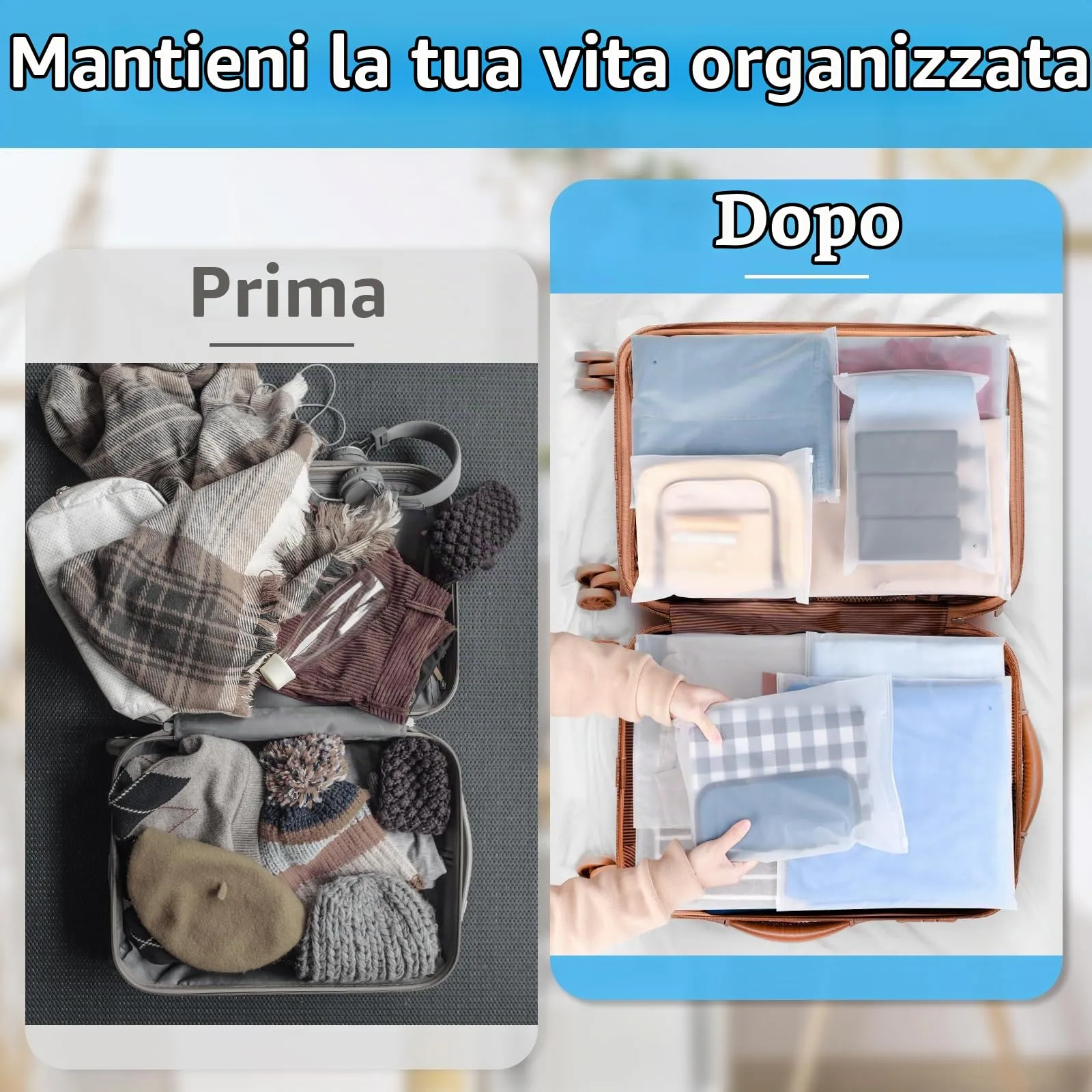 Svaldo Sacchetti da Viaggio Smerigliati per Indumenti, 30 x 35cm, 25 Pezzi - immagine 2