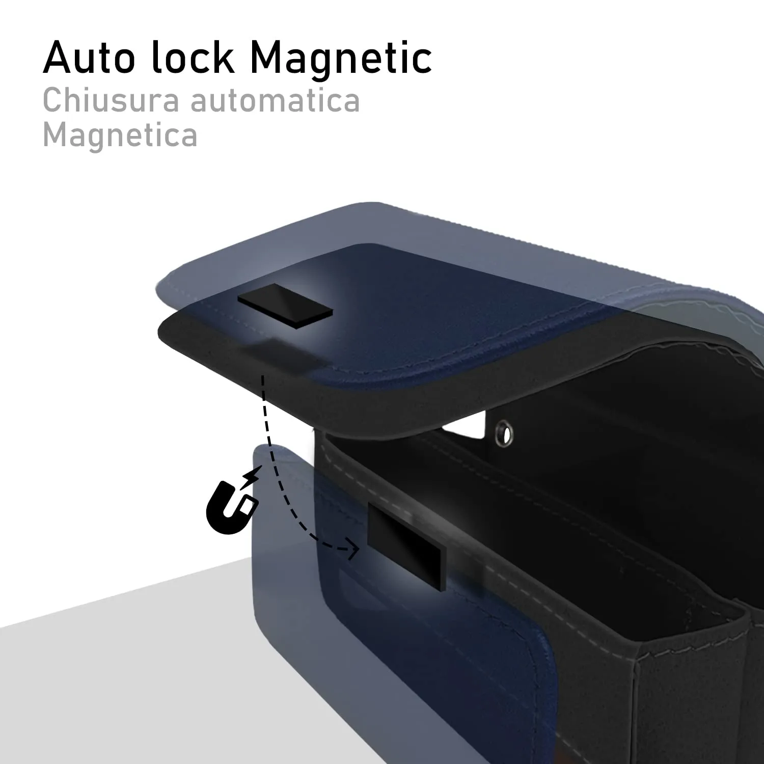 Cable Technologies Custodia in Eco-Pelle per IQOS ILUMA, Astuccio Organizer e Cover per Sigaretta Elettronica (Blue) - immagine 2