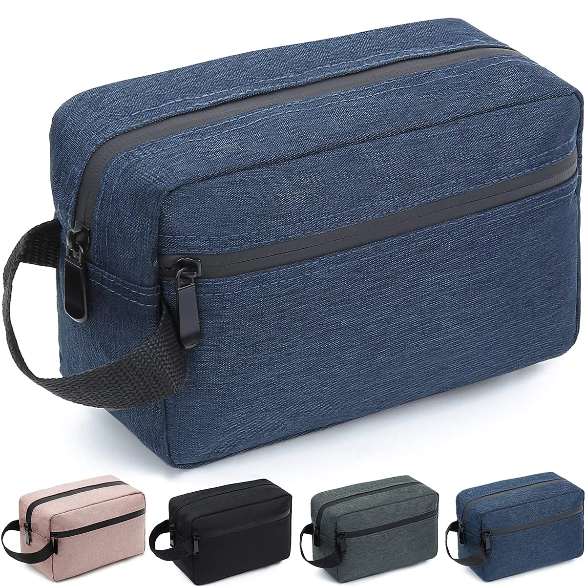 FUNSEED Beauty Case da Viaggio, Borsa per Accessori da Toeletta e Cosmetici, Blu - immagine 1
