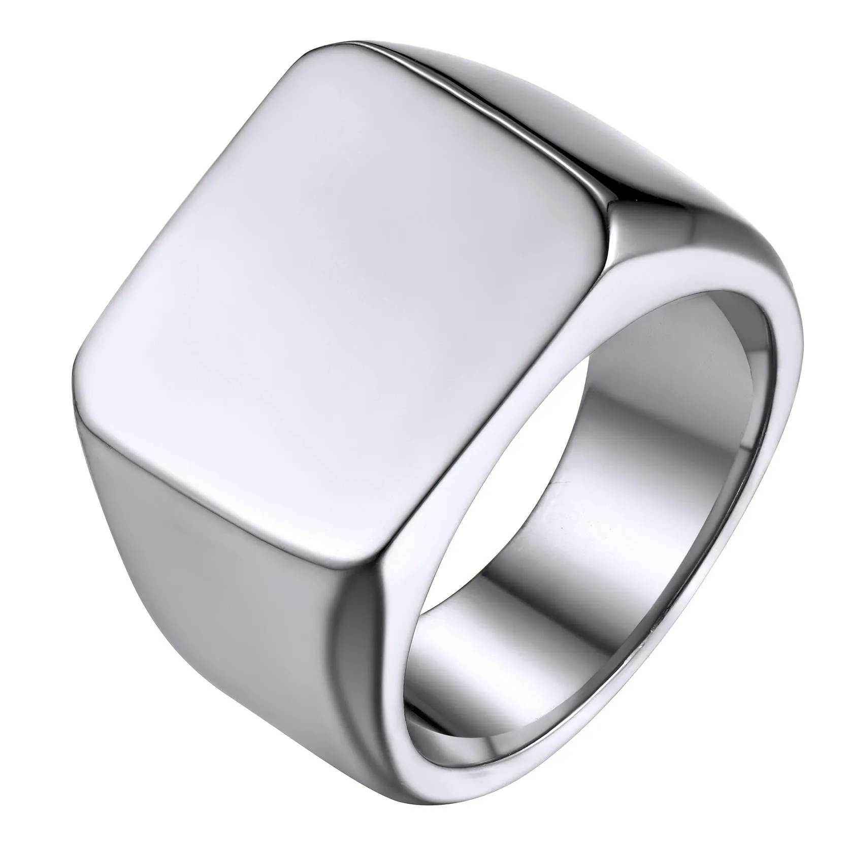 GoldChic Anello Uomo da Mignolo Classico con Sigillo in Acciaio Inossidabile, Misura 25 - immagine 1