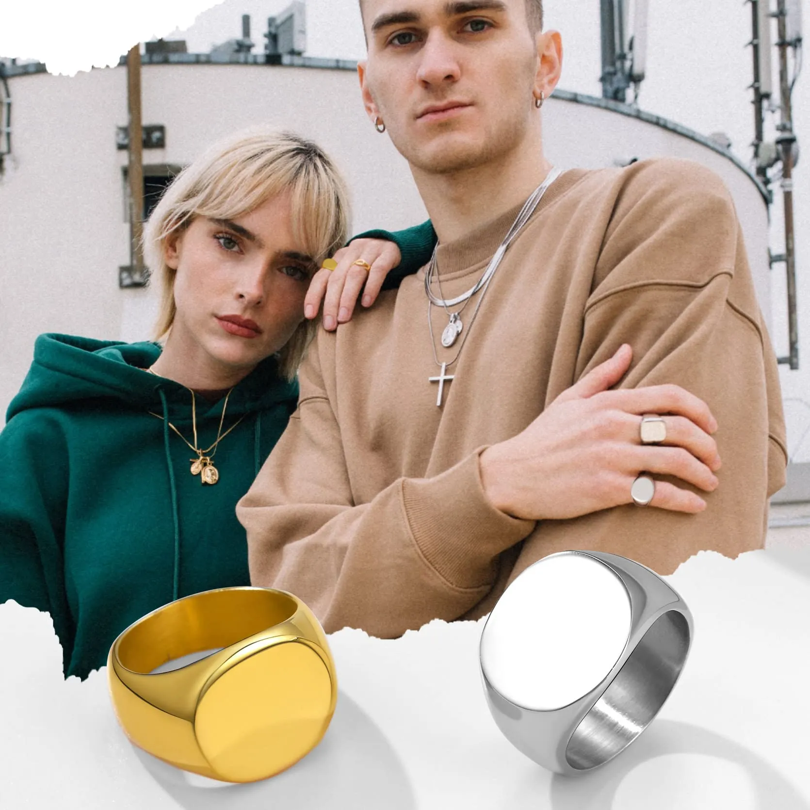 GoldChic Anello Uomo in Acciaio Inossidabile con Sigillo Lucidato, Taglia 25 - immagine 5