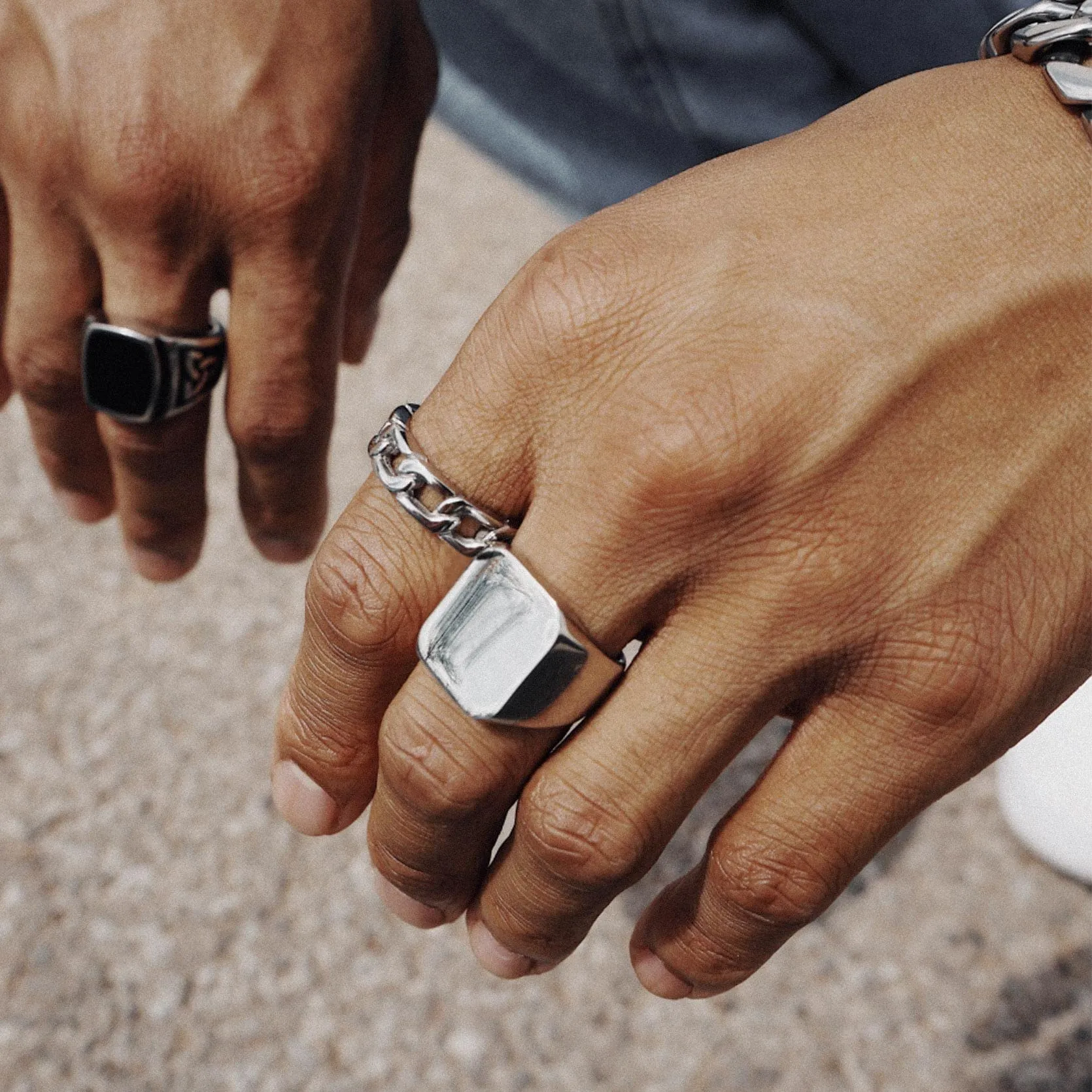 GoldChic Anello Uomo in Acciaio Inossidabile con Sigillo Semplice, Taglia 22 - immagine 8