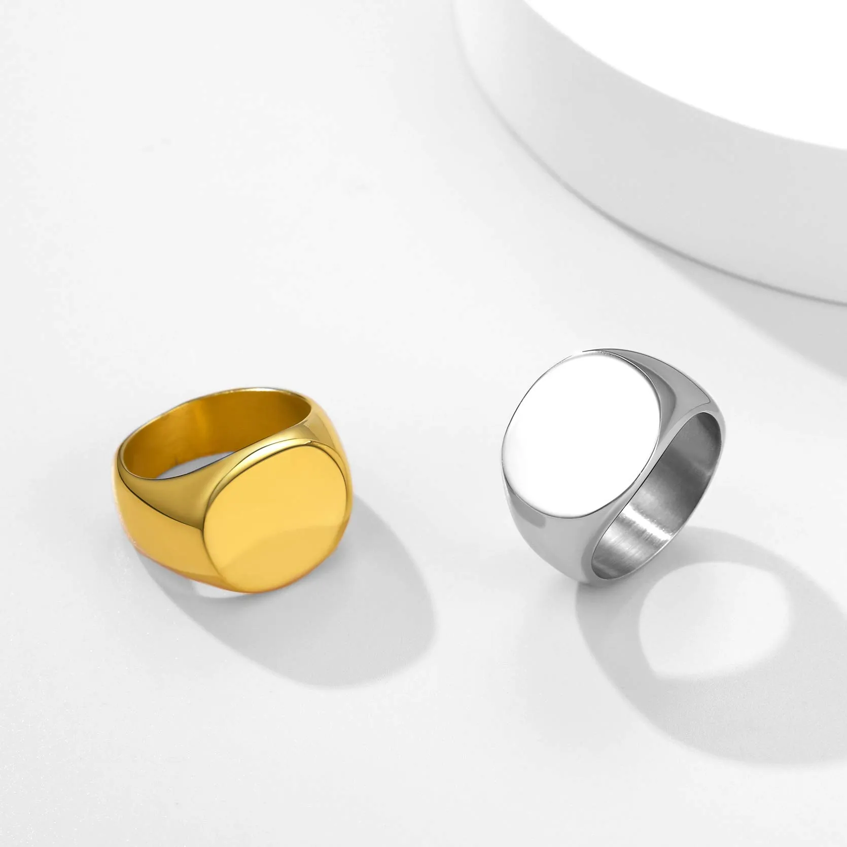 GoldChic Anello con Sigillo da Uomo in Acciaio Inossidabile 316L, Taglia 27 - immagine 4