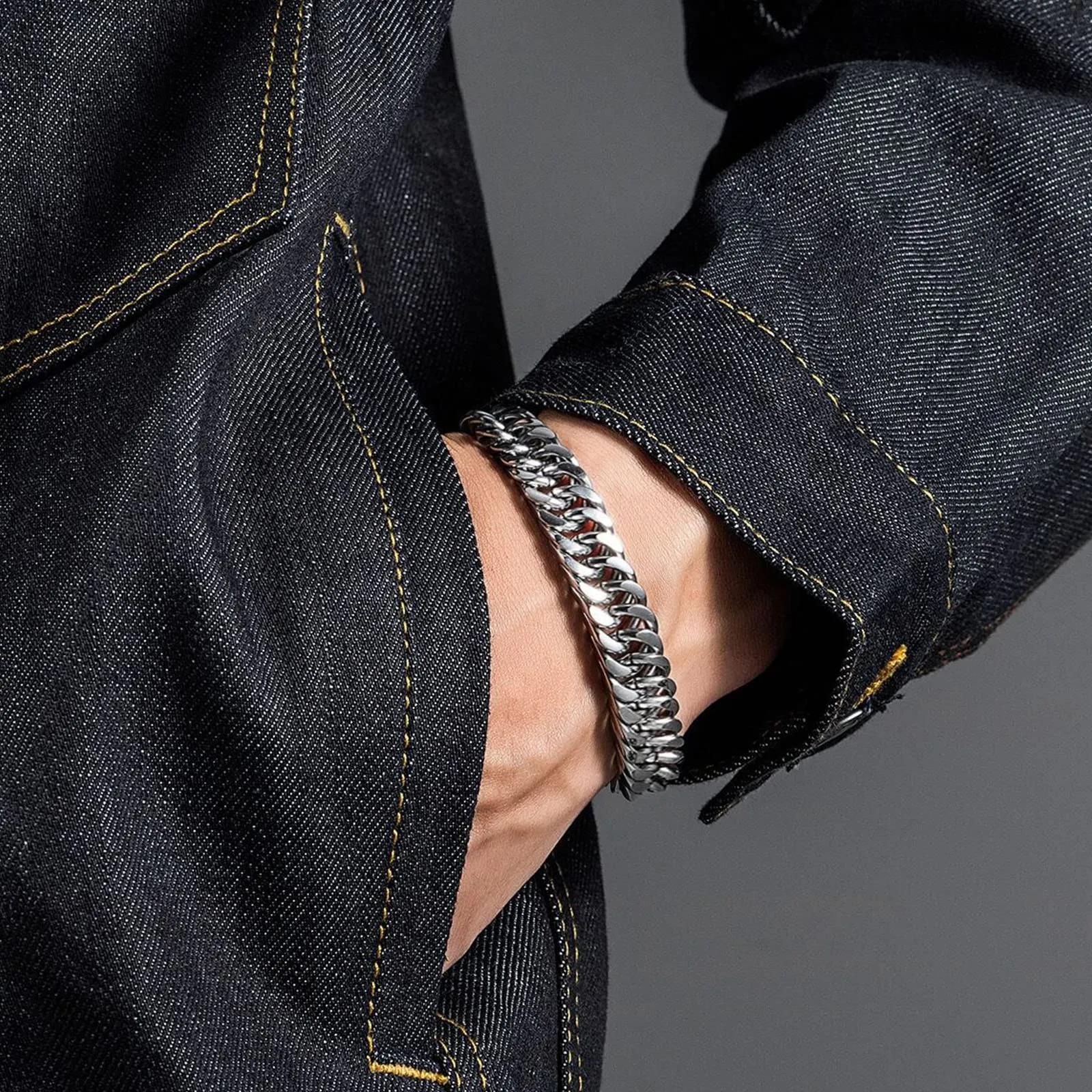 flintronic Bracciale a Catena in Acciaio Inox, 12 x 21 cm - immagine 7