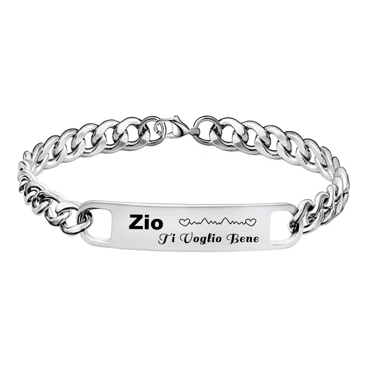 LUODAN Bracciale per Zio in Acciaio Inossidabile - immagine 1