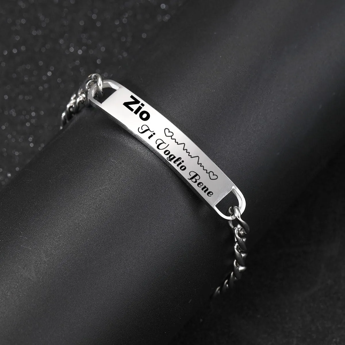 LUODAN Bracciale per Zio in Acciaio Inossidabile - immagine 2