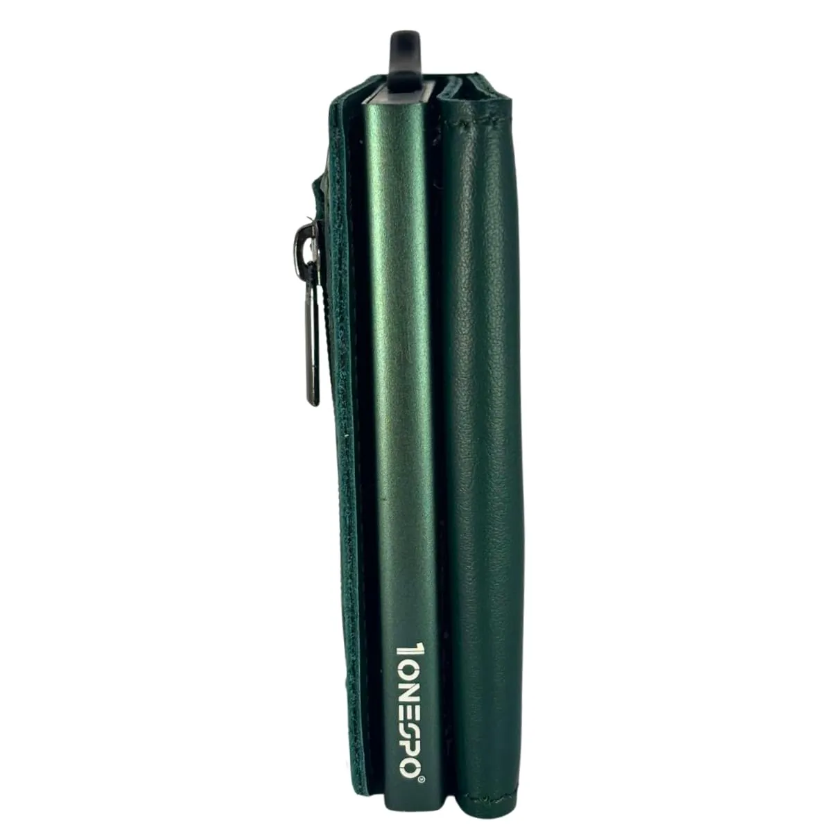 1ONESPO Magnetic Pro Portafoglio Uomo in Vera Pelle Nappa Verde con Protezione RFID - immagine 3