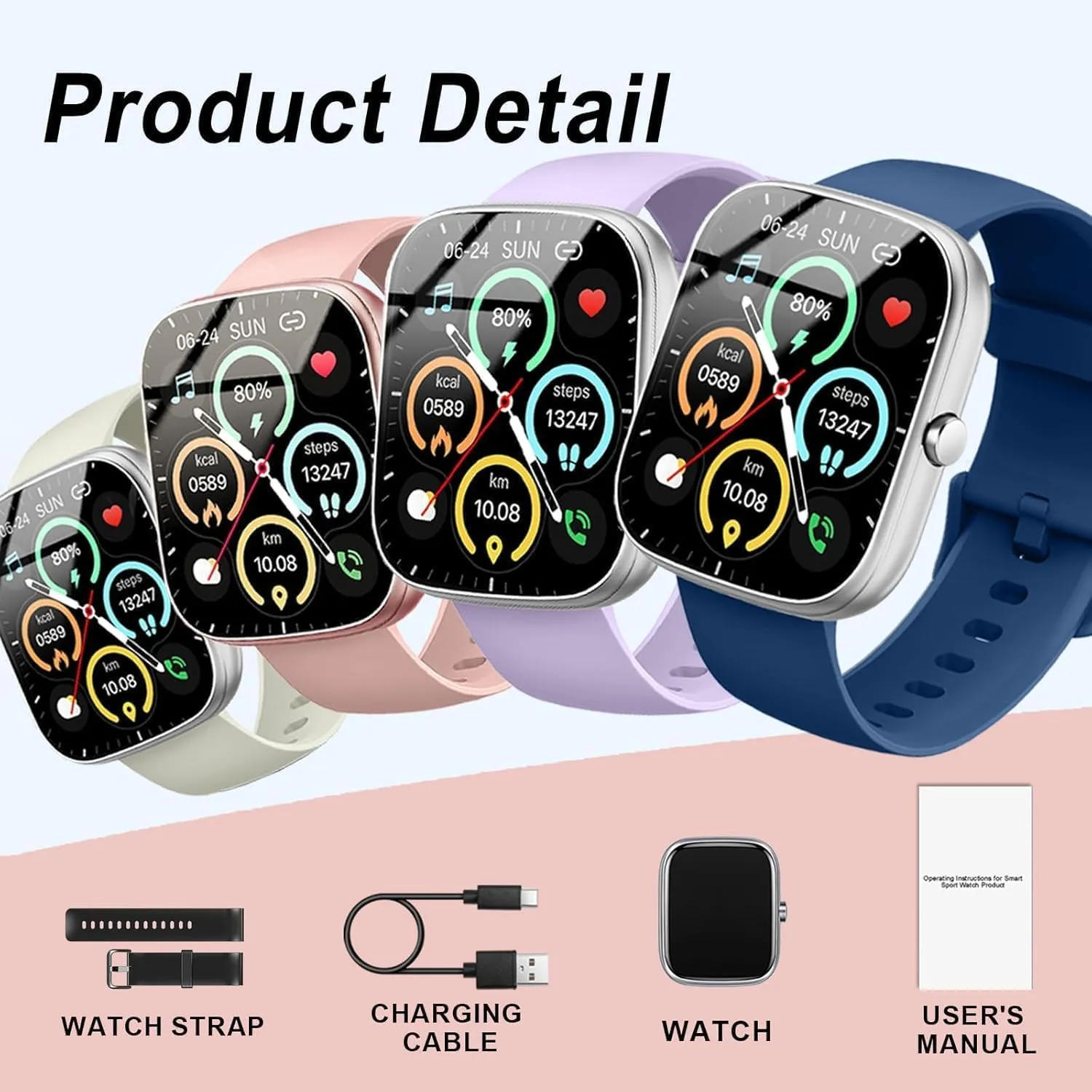 Matast Smartwatch da donna 1,91" HD Chiamate Bluetooth SpO2 IP68 Sonno - immagine 7