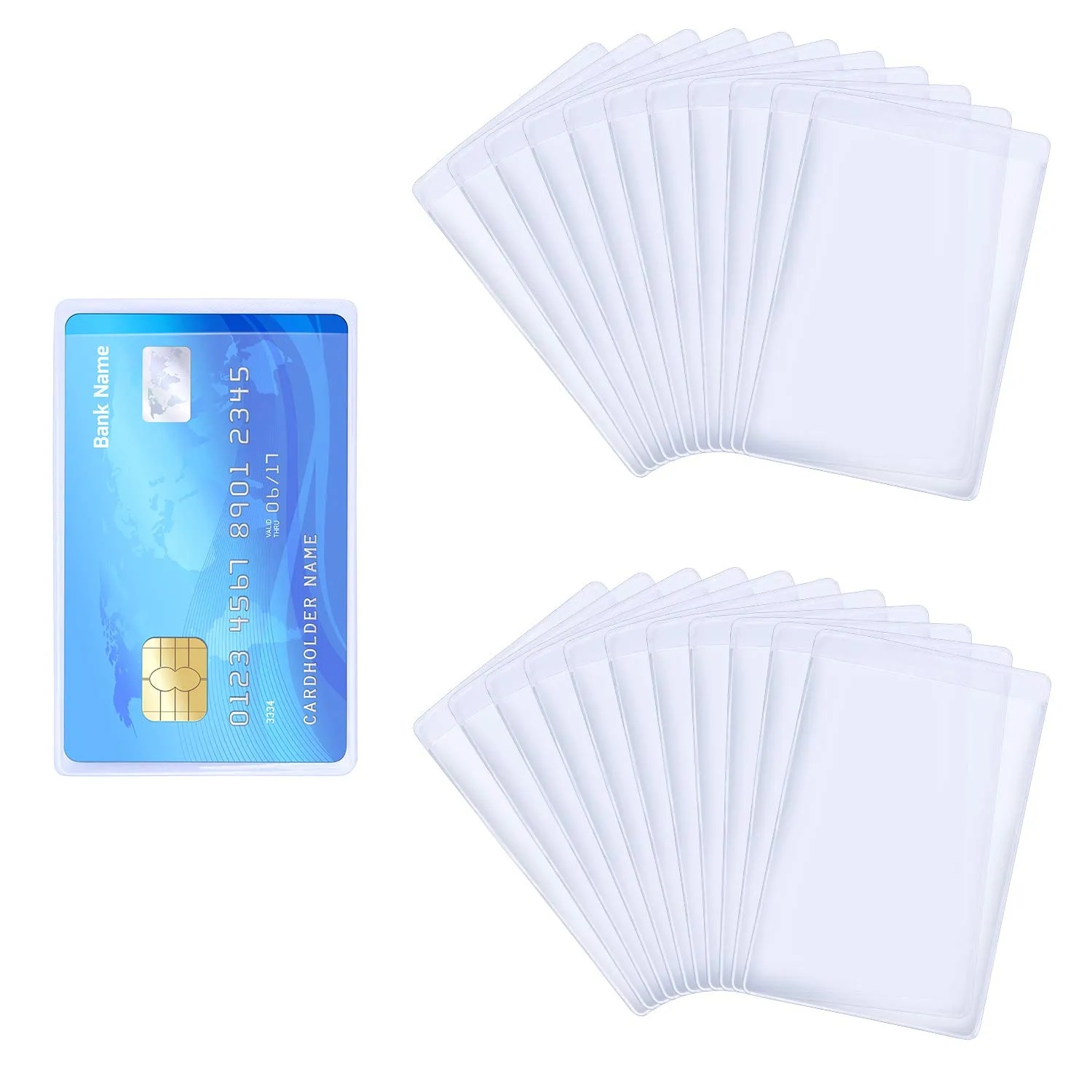 WitBicg Porta Carte di Credito in Plastica PVC, 120 Pezzi - immagine 2