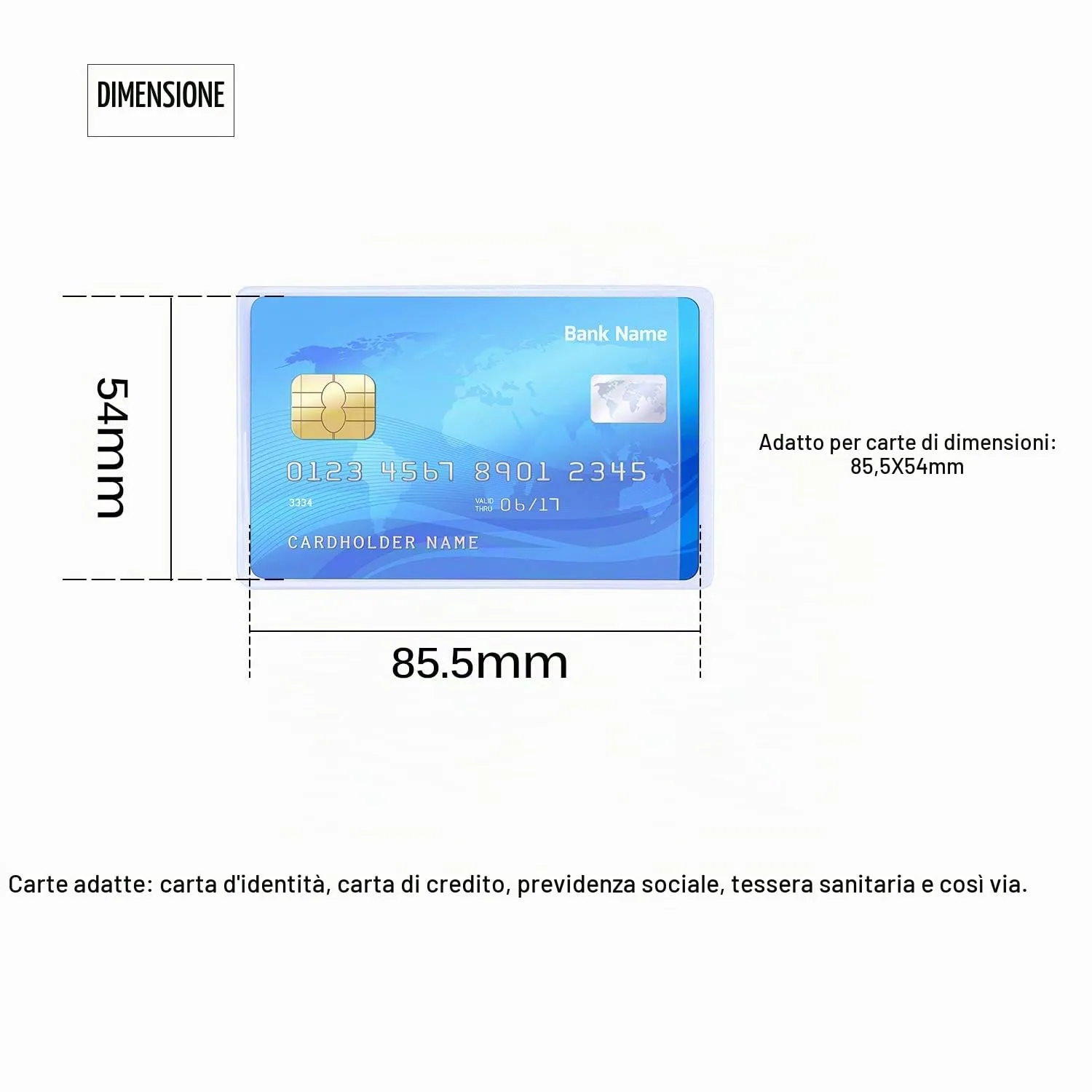 WitBicg Porta Carte di Credito in Plastica PVC, 120 Pezzi - immagine 4