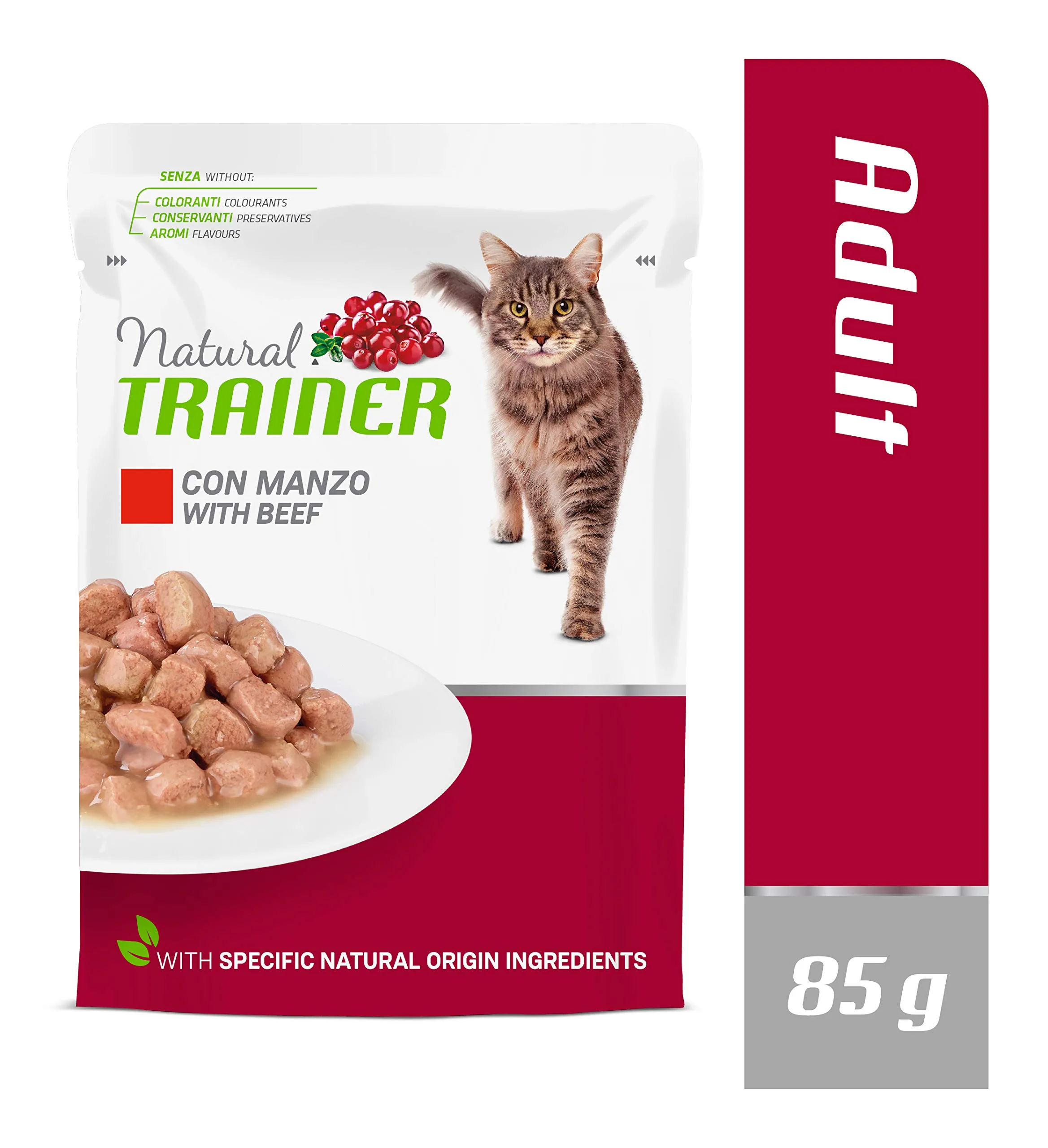 Trainer Natural Cibo Umido per Gatti Adulti al Manzo, 12 x 85 g - immagine 2