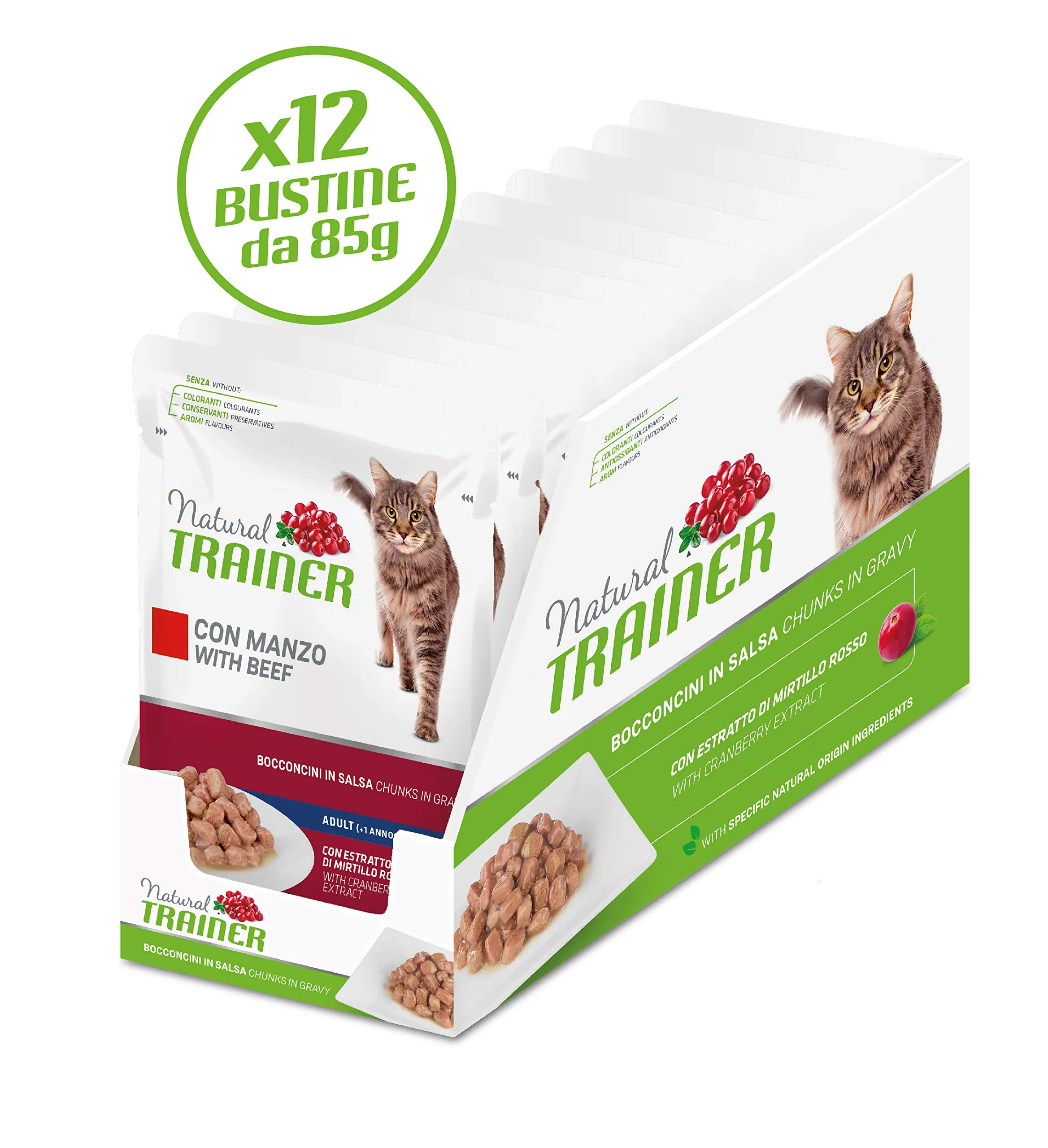 Trainer Natural Cibo Umido per Gatti Adulti al Manzo, 12 x 85 g - immagine 5