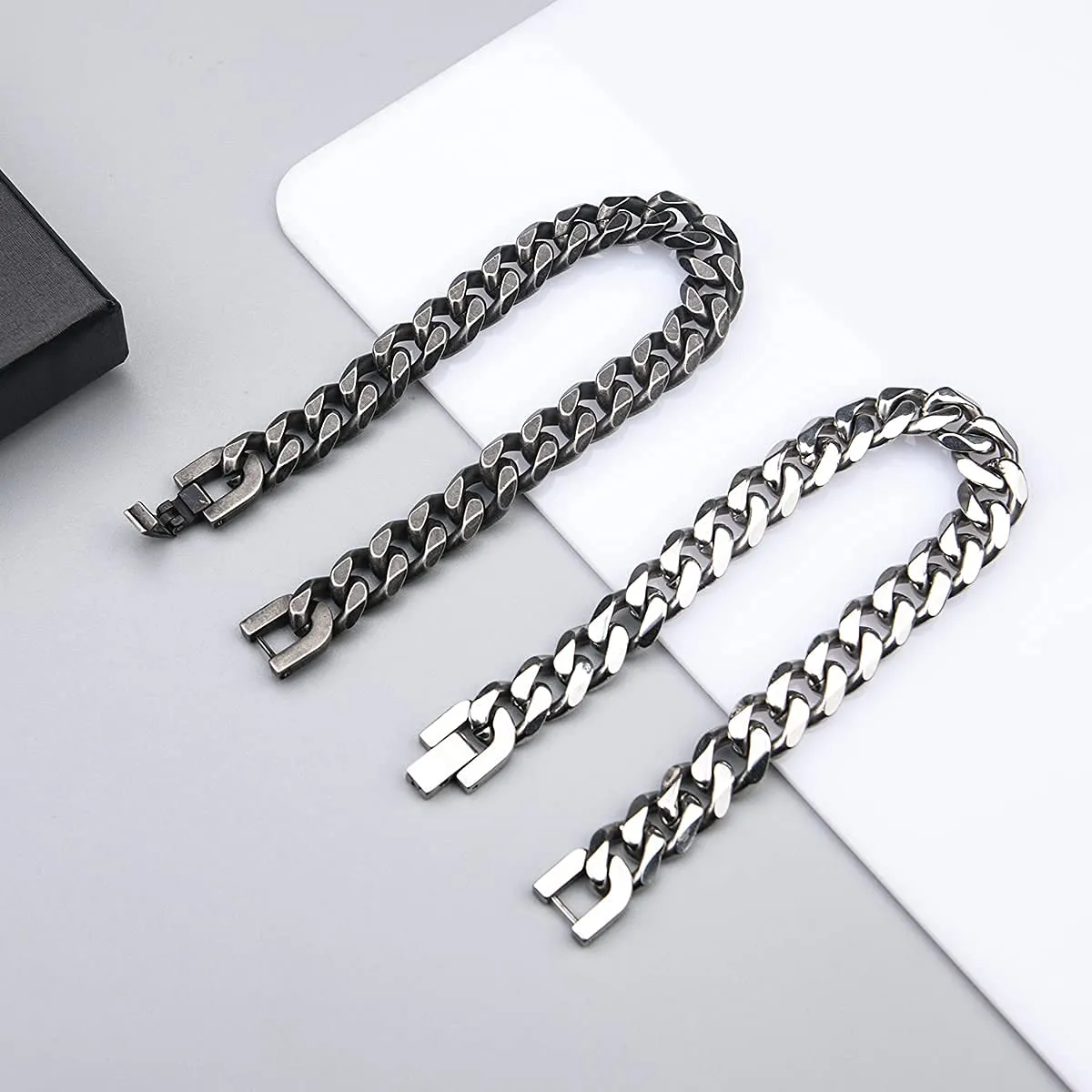 flintronic Bracciale a Catena in Acciaio Inox, 10 x 21 cm - immagine 5