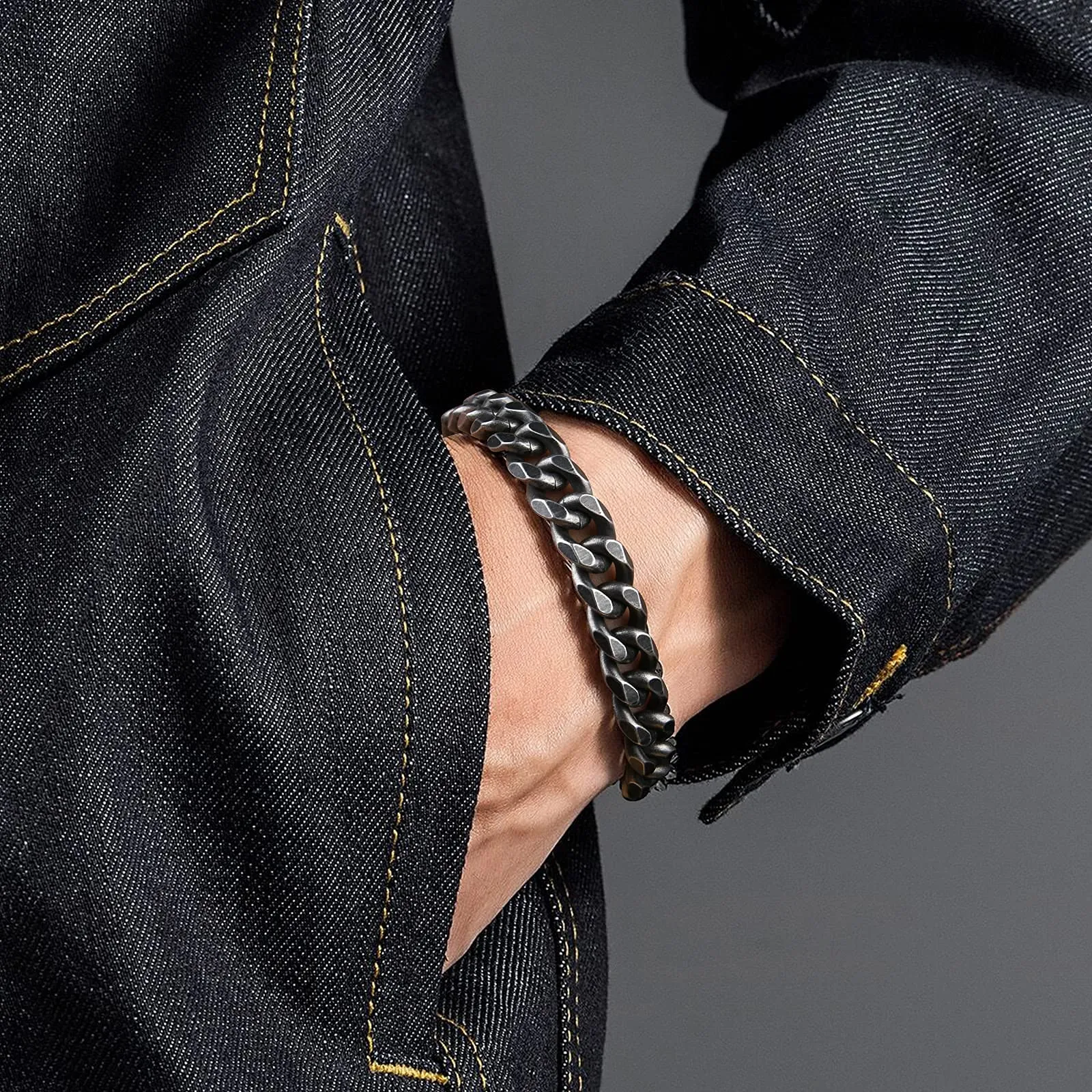 flintronic Bracciale a Catena in Acciaio Inox, 10 x 21 cm - immagine 6