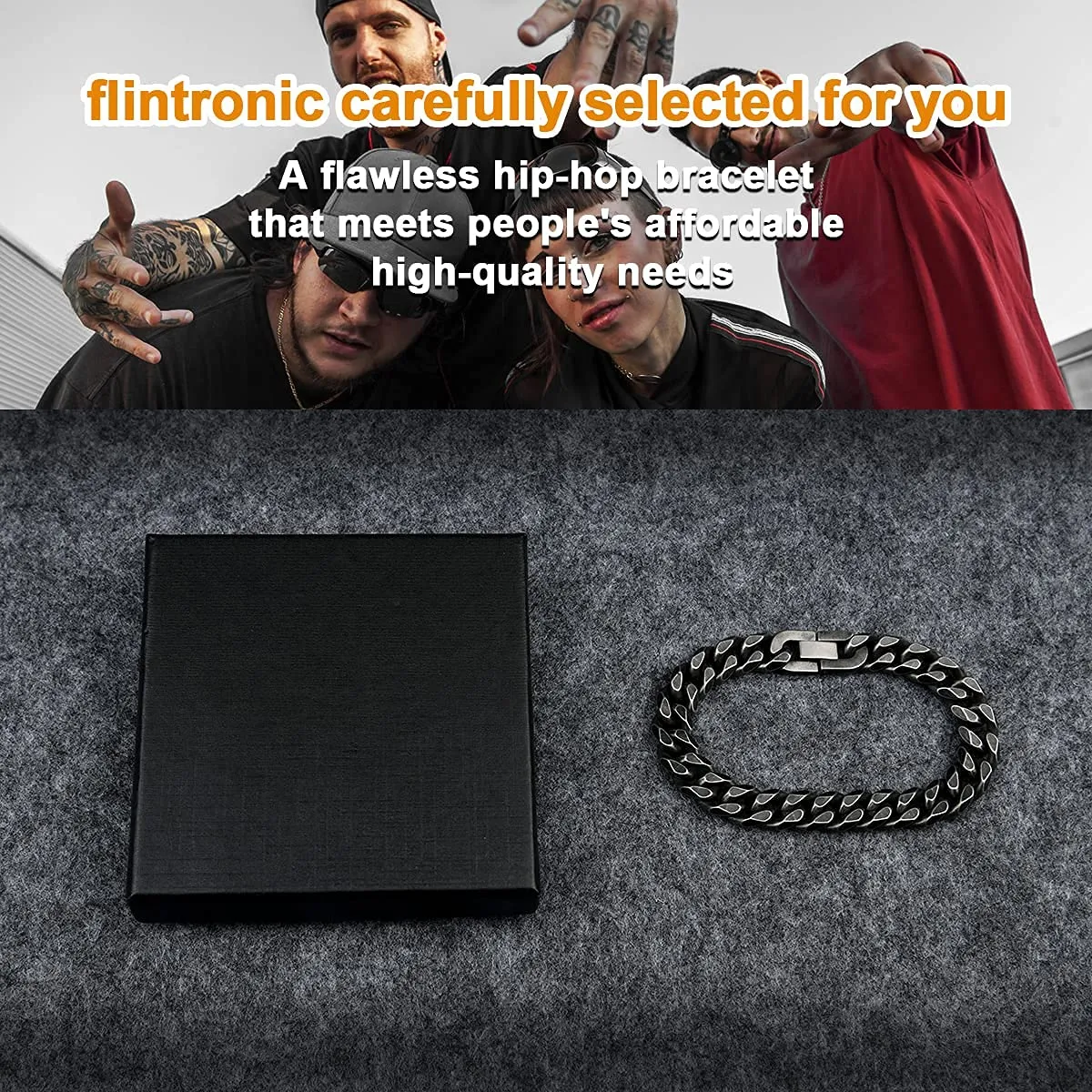 flintronic Bracciale a Catena in Acciaio Inox, 10 x 21 cm - immagine 7