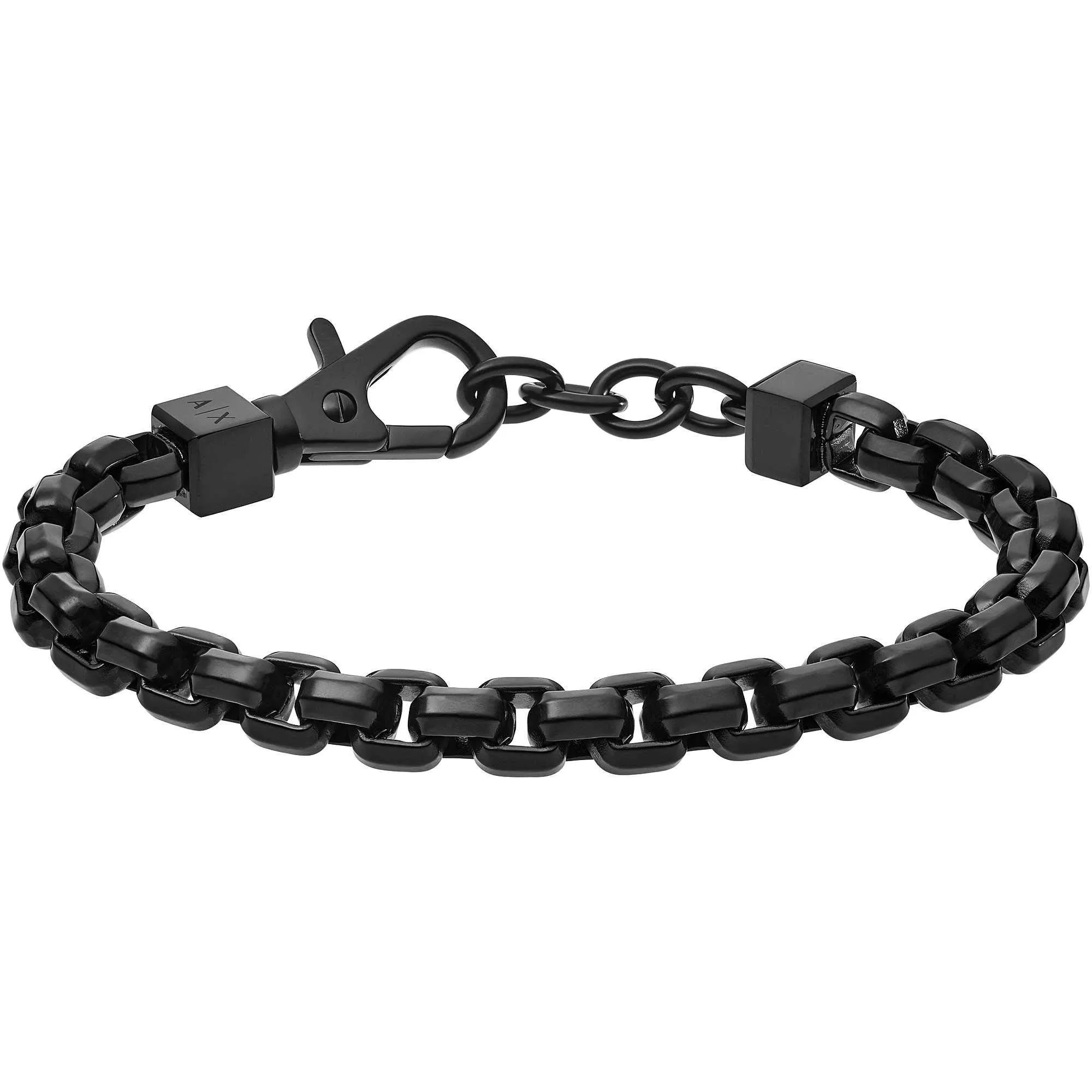 Armani Exchange Bracciale da uomo in acciaio inossidabile, Nero opaco, AXG0047001 - immagine 1