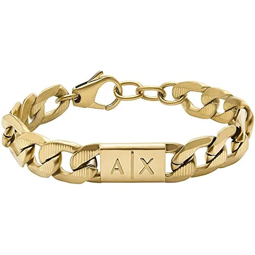 Armani Exchange Bracciale da uomo in acciaio inossidabile Tono oro scuro AXG0078710 - immagine 3
