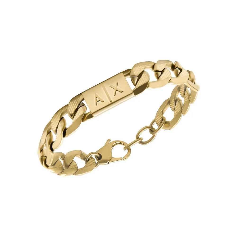 Armani Exchange Bracciale da uomo in acciaio inossidabile Tono oro scuro AXG0078710 - immagine 4