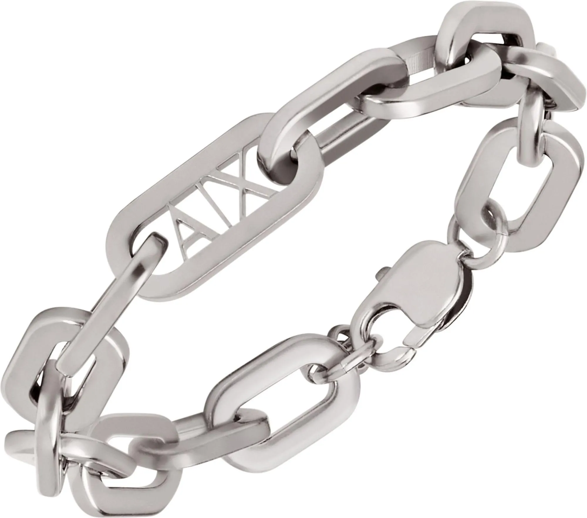 Armani Exchange Bracciale da uomo in acciaio inossidabile Grigio ardesia AXG0117040 - immagine 1