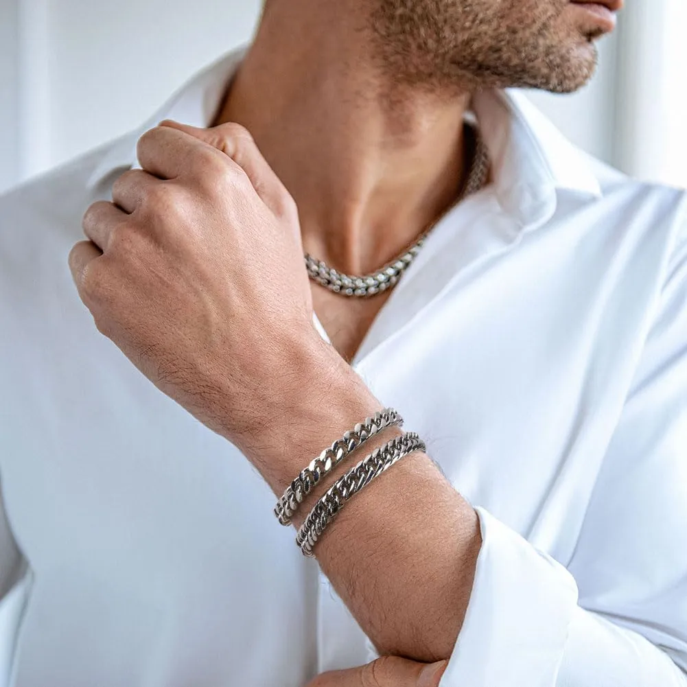 flintronic Bracciale a Catena in Acciaio Inox per Uomo e Donna, 19 cm - immagine 4
