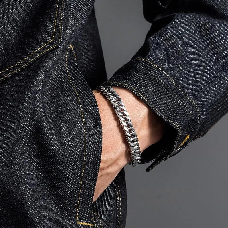 flintronic Bracciale a Catena in Acciaio Inox, 19 cm - immagine 3