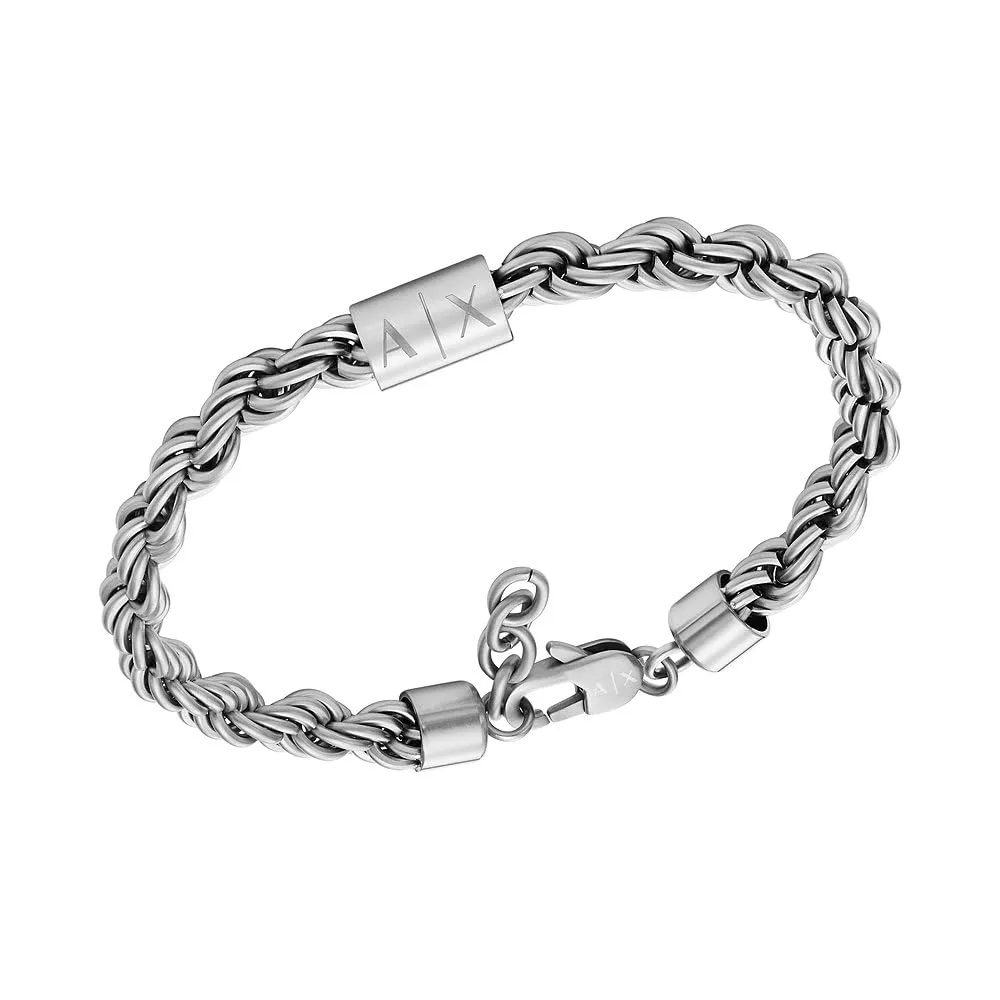 Armani Exchange Bracciale da uomo in acciaio inossidabile Argento nuvola AXG0123040 - immagine 3