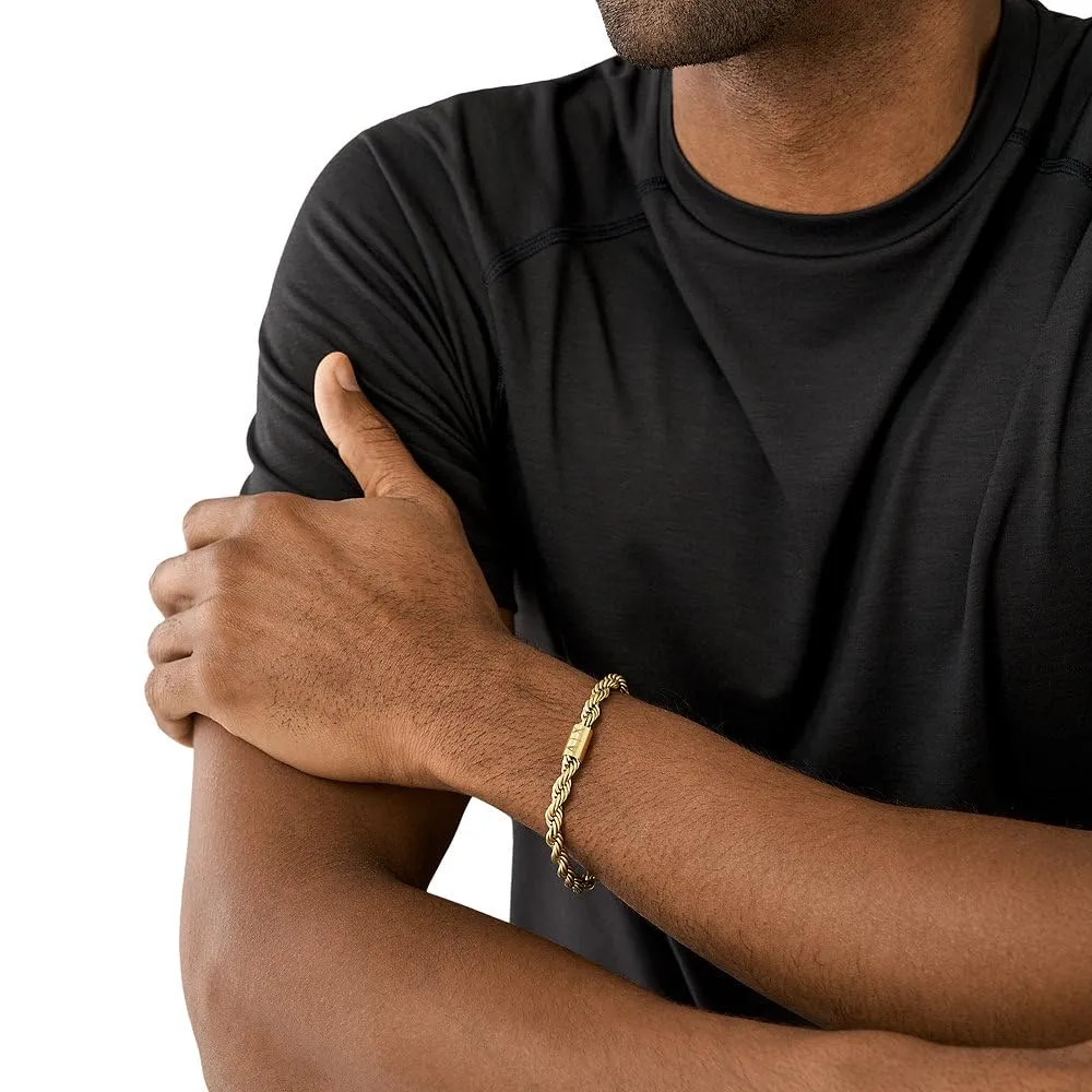 Armani Exchange Bracciale da uomo in acciaio inossidabile Tono oro miele AXG0124710 - immagine 2