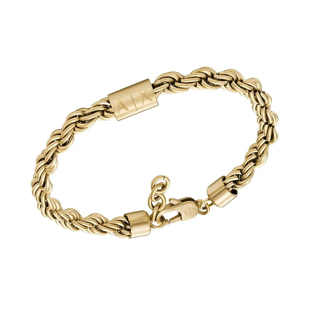 Armani Exchange Bracciale da uomo in acciaio inossidabile Tono oro miele AXG0124710 - immagine 3