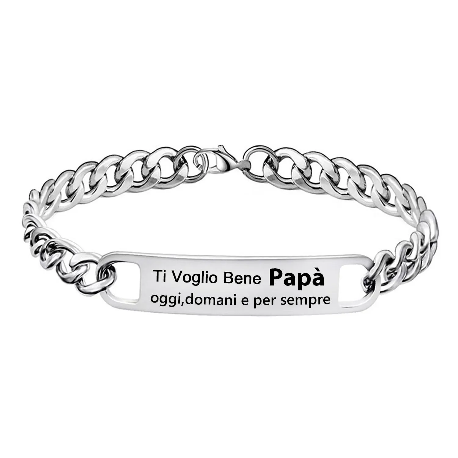 LUODAN Bracciale per Papà in Acciaio Inossidabile - immagine 1