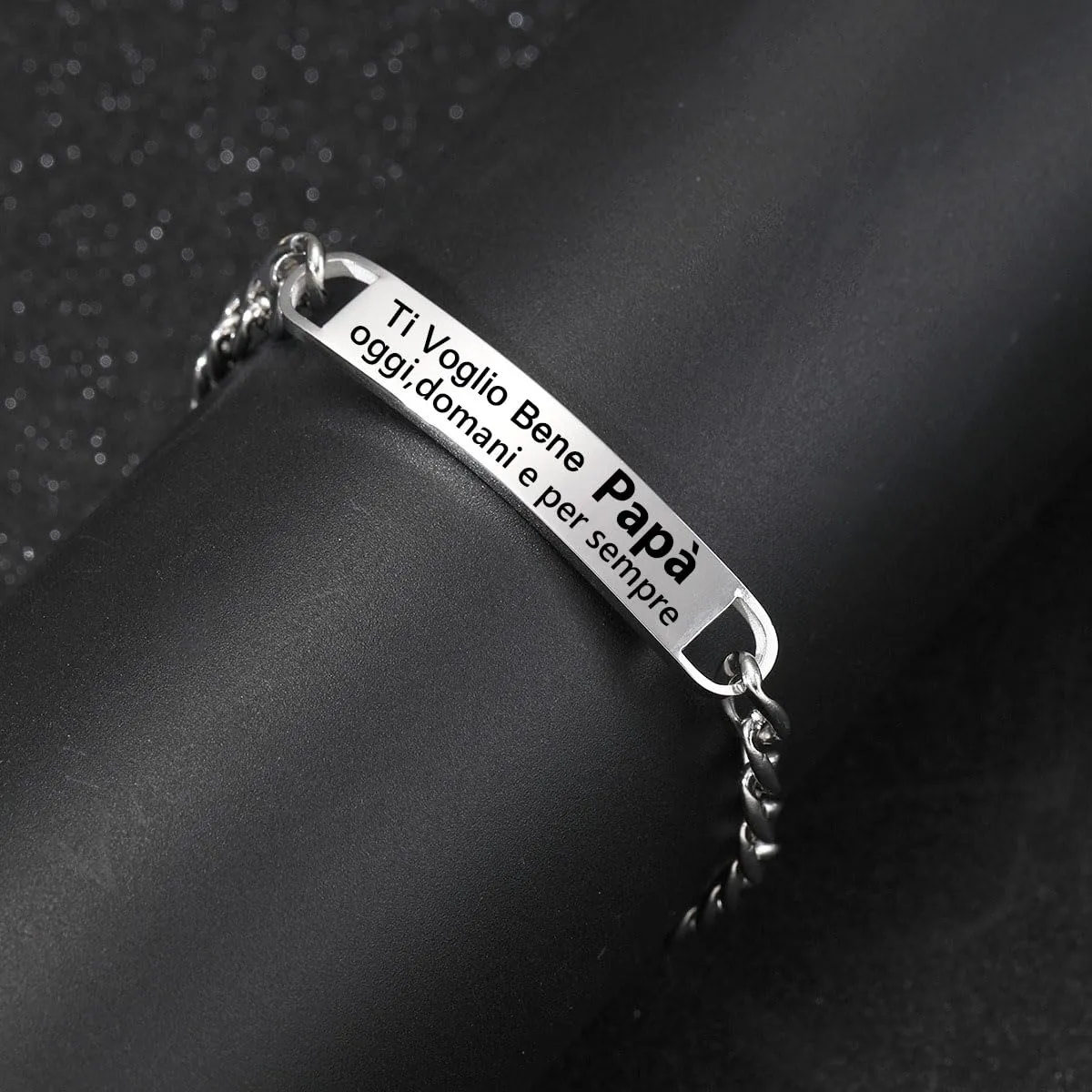 LUODAN Bracciale per Papà in Acciaio Inossidabile - immagine 2