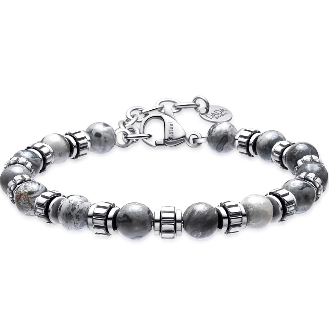 Dada Gioielli Bracciale Uomo in Pietra Naturale 6mm Map Stone - immagine 7