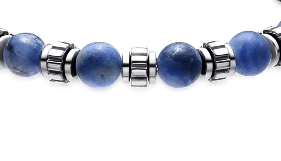 Dada Gioielli Bracciale Uomo in Pietra Naturale 6mm Sodalite - immagine 3
