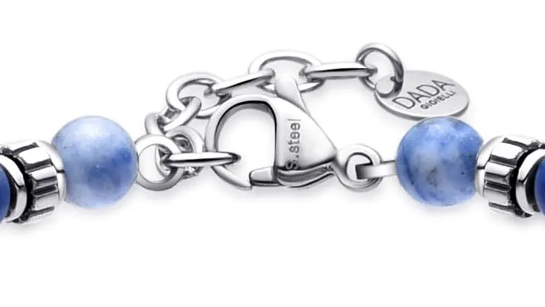 Dada Gioielli Bracciale Uomo in Pietra Naturale 6mm Sodalite - immagine 5
