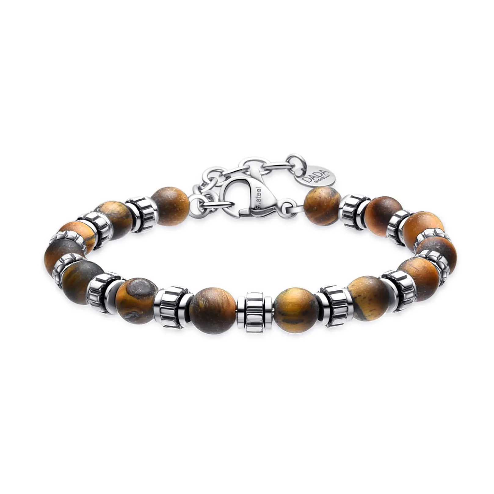 Dada Gioielli Bracciale Uomo in Pietra Naturale 6mm Occhio di Tigre - immagine 7