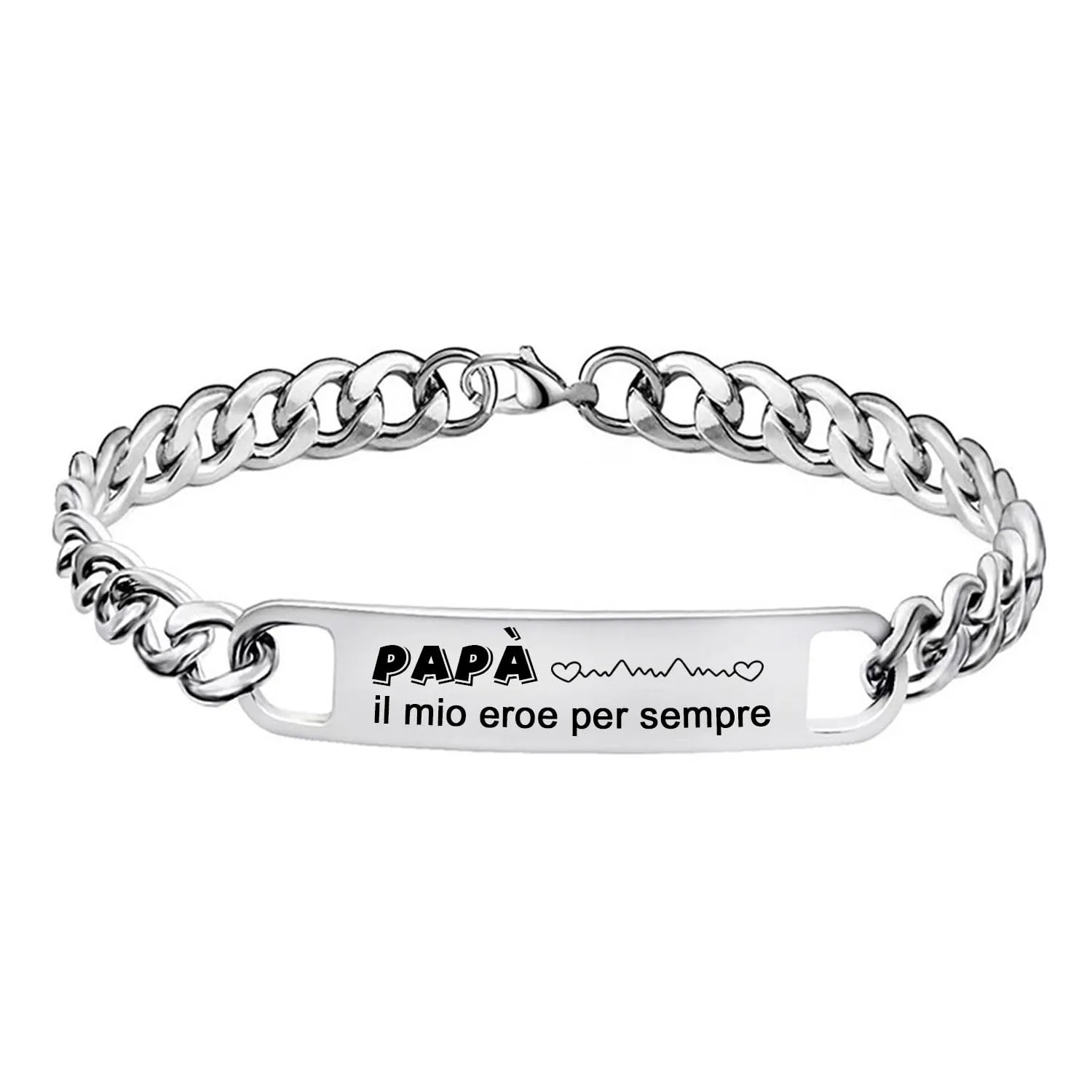 LUODAN Bracciale per Papà in Acciaio Inossidabile - immagine 1