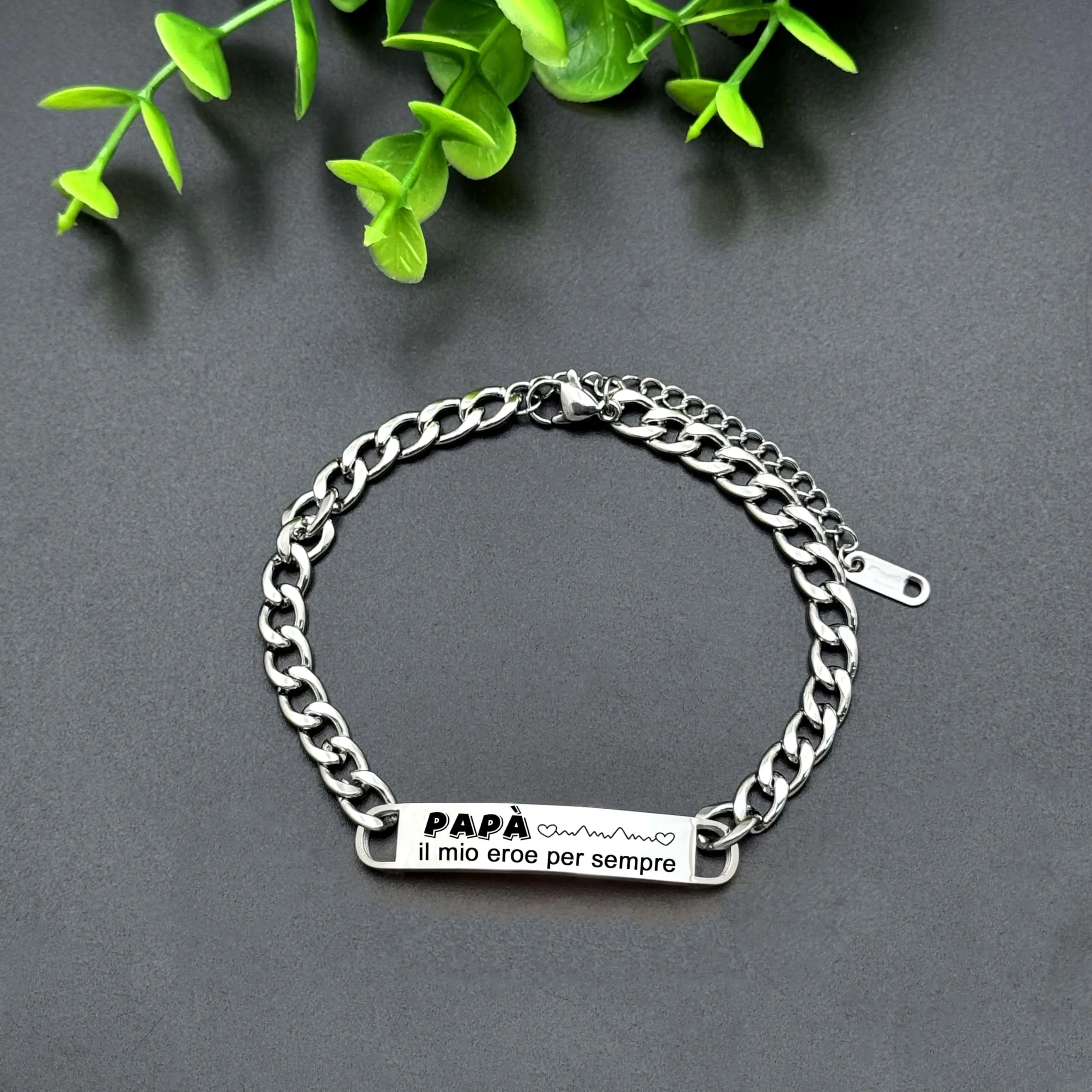 LUODAN Bracciale per Papà in Acciaio Inossidabile - immagine 4
