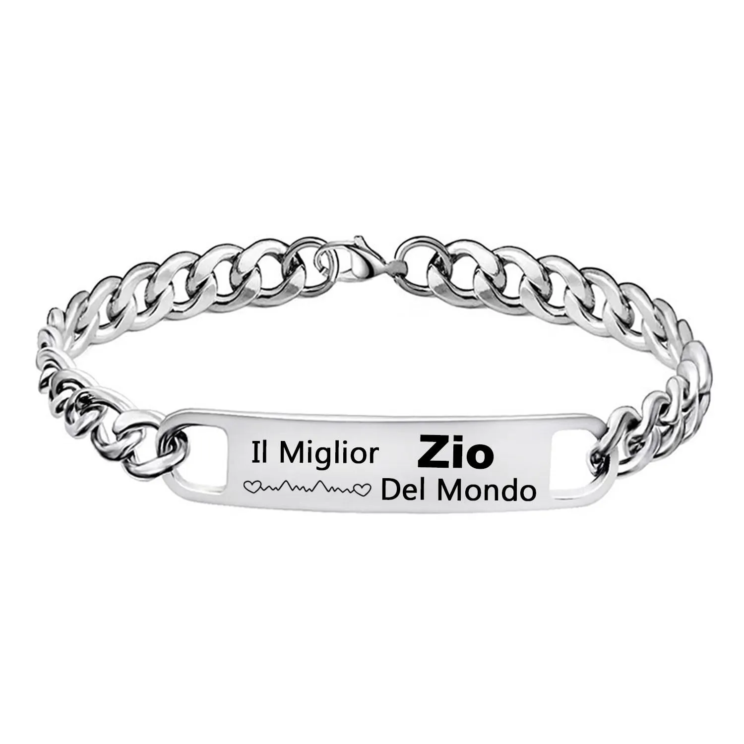 LUODAN Bracciale per Zio in Acciaio Inossidabile - immagine 1