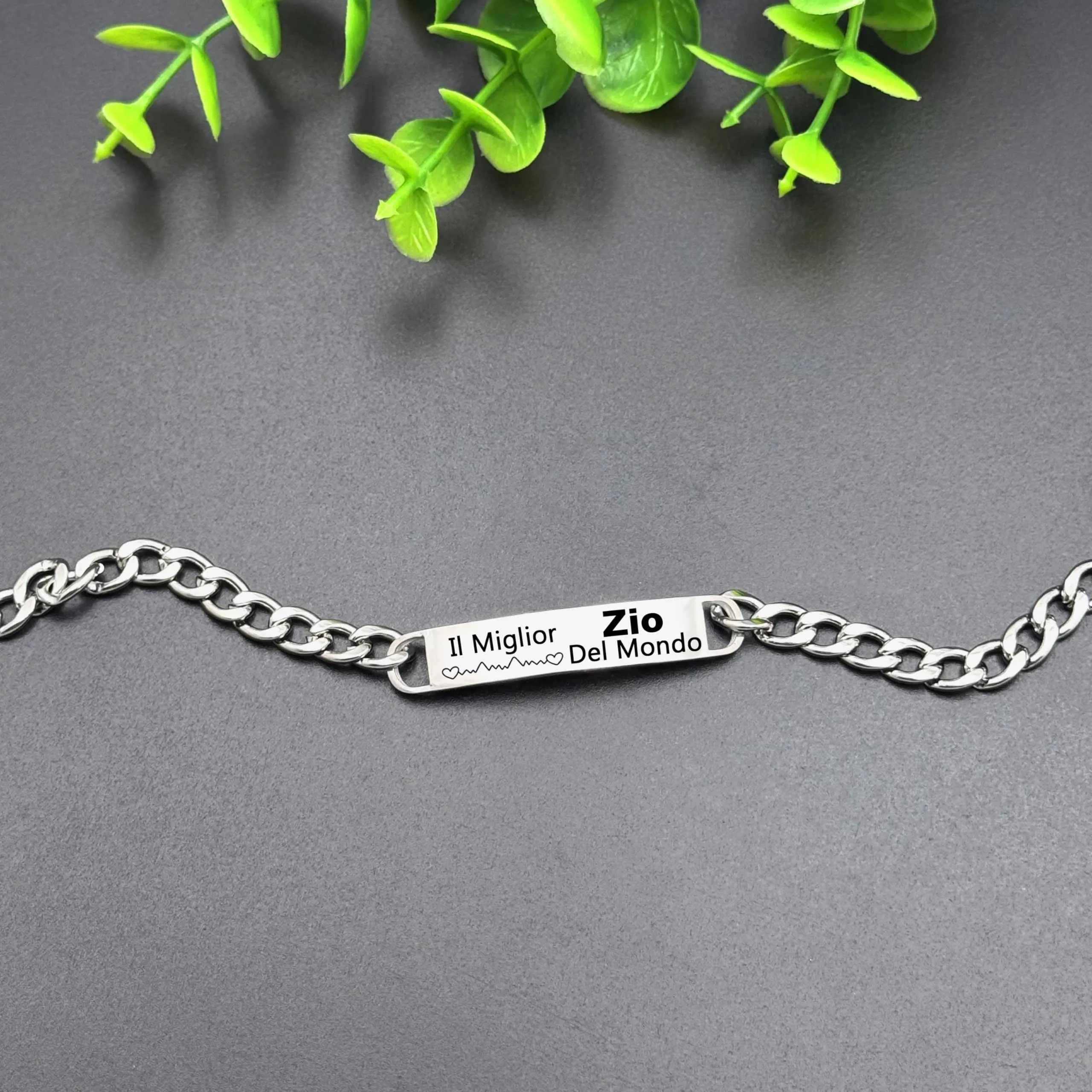 LUODAN Bracciale per Zio in Acciaio Inossidabile - immagine 3