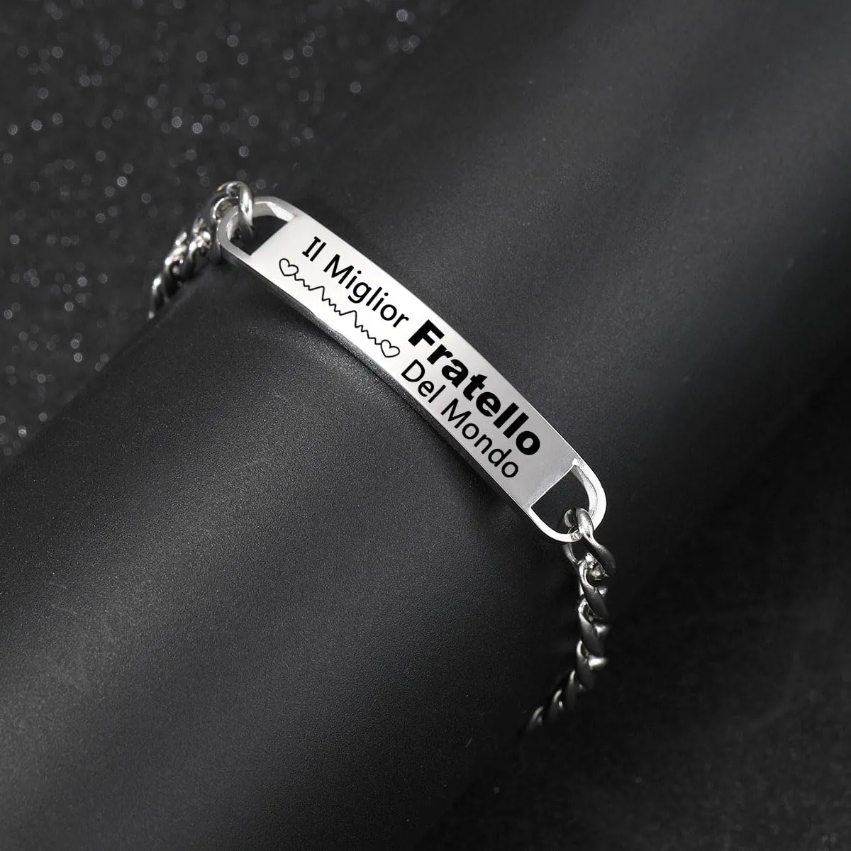 LUODAN Bracciale in Acciaio Inossidabile per Uomo (Fratello2) - immagine 2