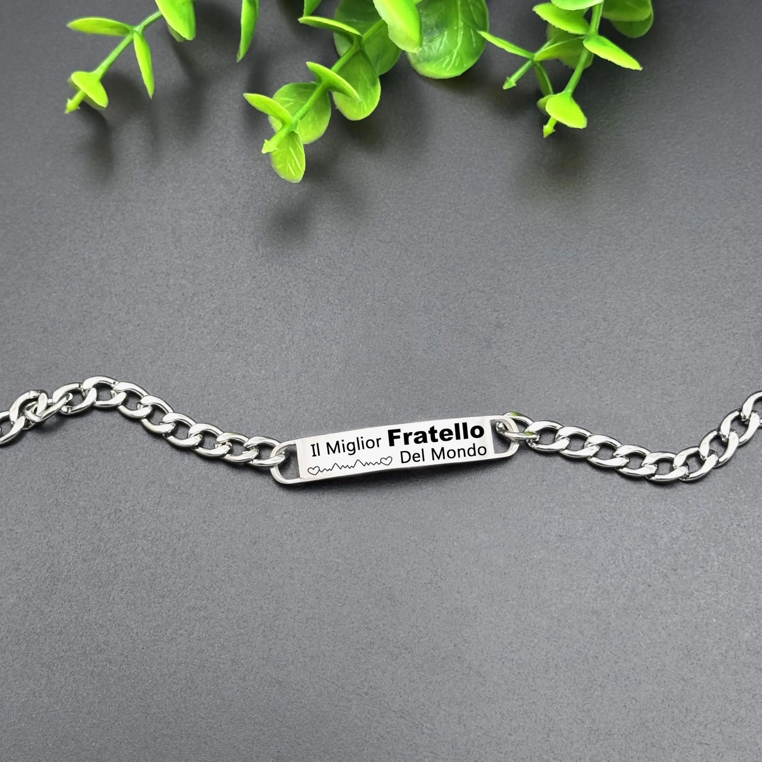 LUODAN Bracciale in Acciaio Inossidabile per Uomo (Fratello2) - immagine 3