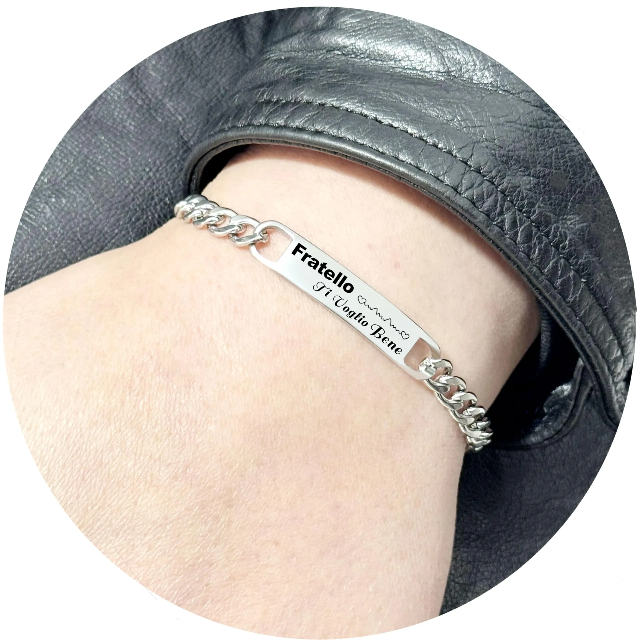 LUODAN Bracciale per Fratello in Acciaio Inossidabile - immagine 5