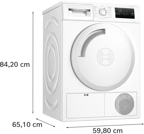 Bosch Serie 4 WTH83208II Asciugatrice a pompa di calore 8kg Bianco - immagine 2