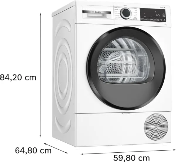 Bosch Serie 6 WQG24200IT Asciugatrice a pompa di calore 9kg Bianco - immagine 2