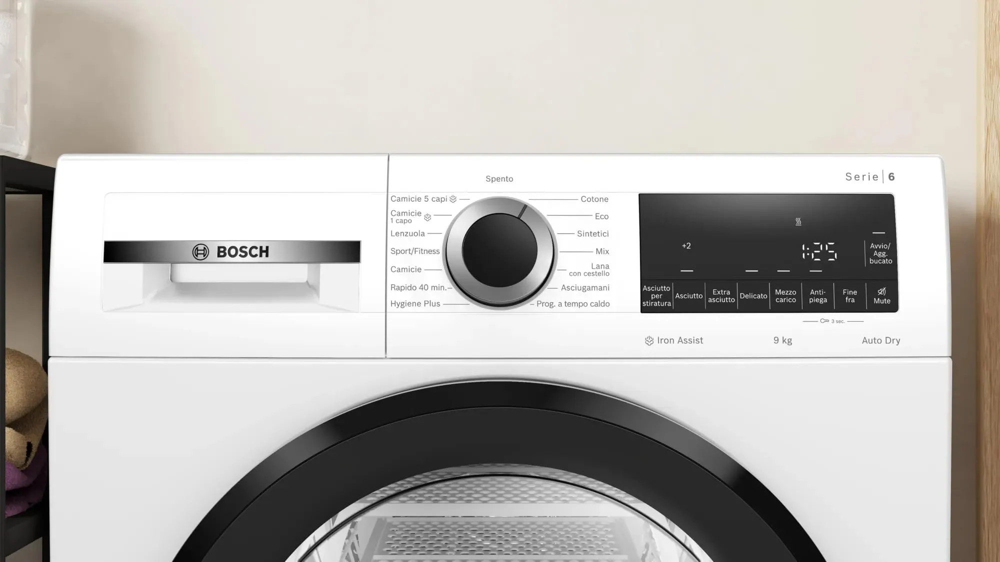Bosch Serie 6 WQG243C0II Asciugatrice a pompa di calore 9kg Bianco - immagine 3