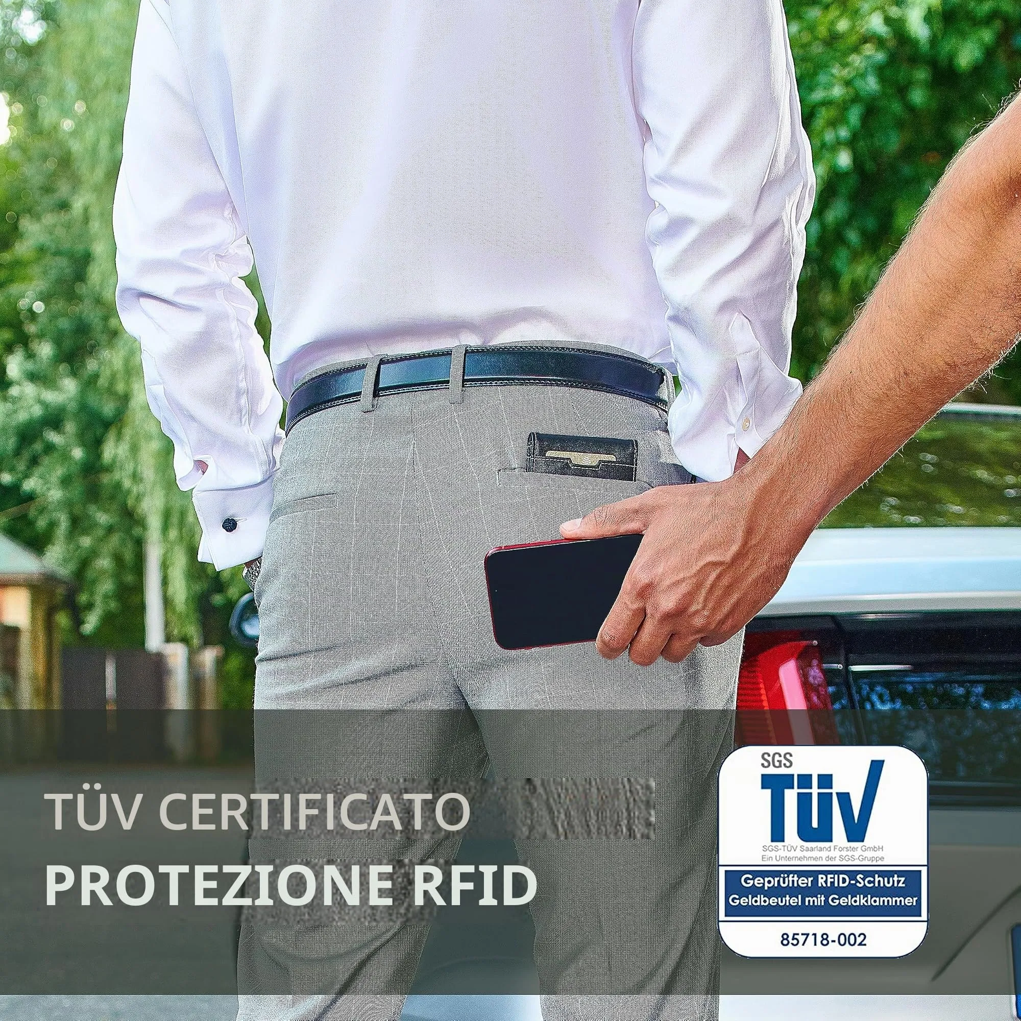 TRAVANDO Portafoglio Uomo London RFID Slim con Clip per Contanti e Porta Carte di Credito - immagine 5