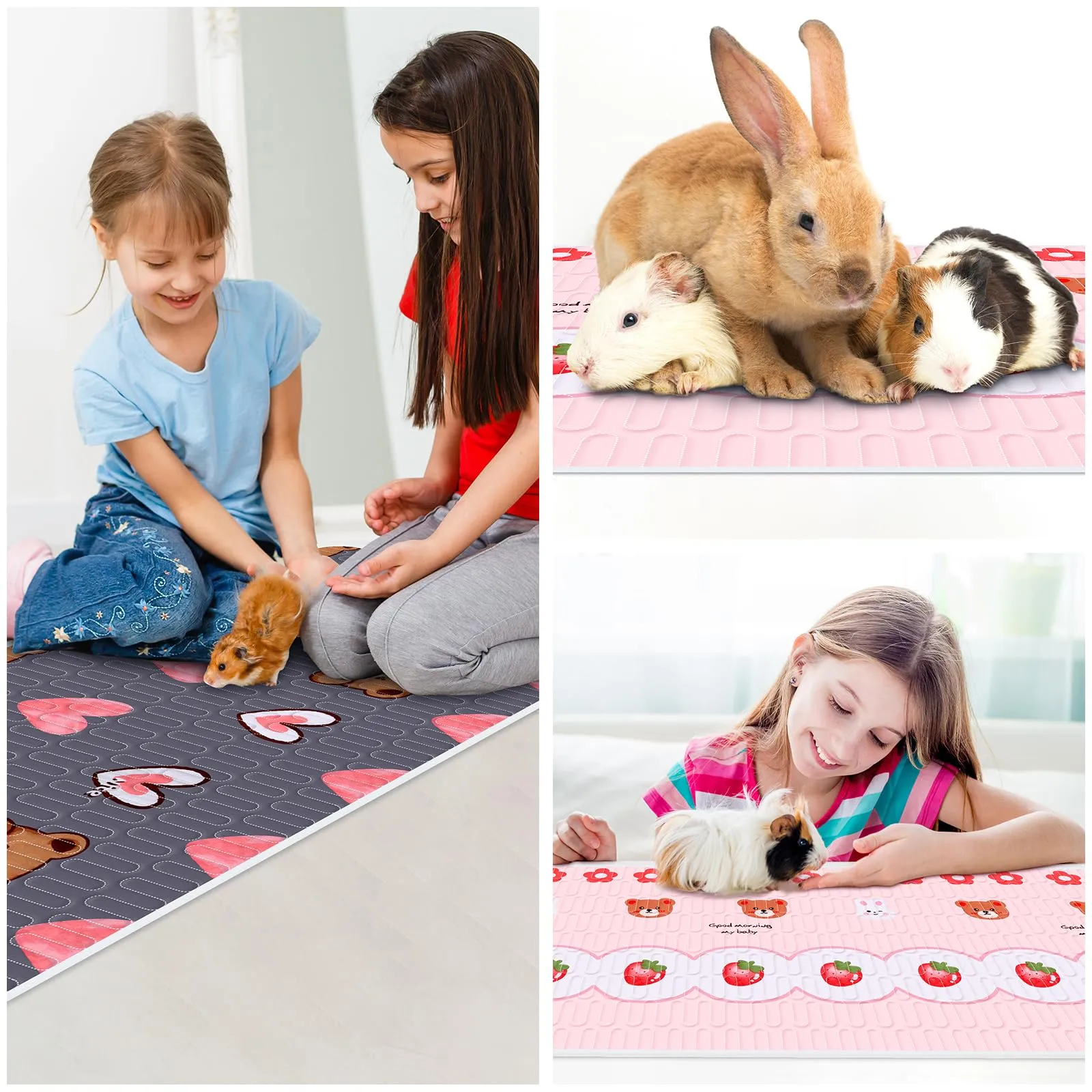 OPEYATOYS Cuscinetti per gabbia per piccoli animali, impermeabili e assorbenti, 61 x 120 cm, confezione da 4 - immagine 4