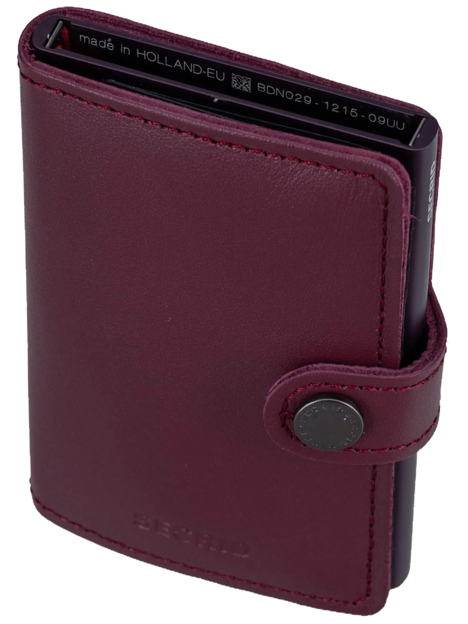 Secrid Mini Portafoglio in Pelle Rosso Mirtillo - immagine 4