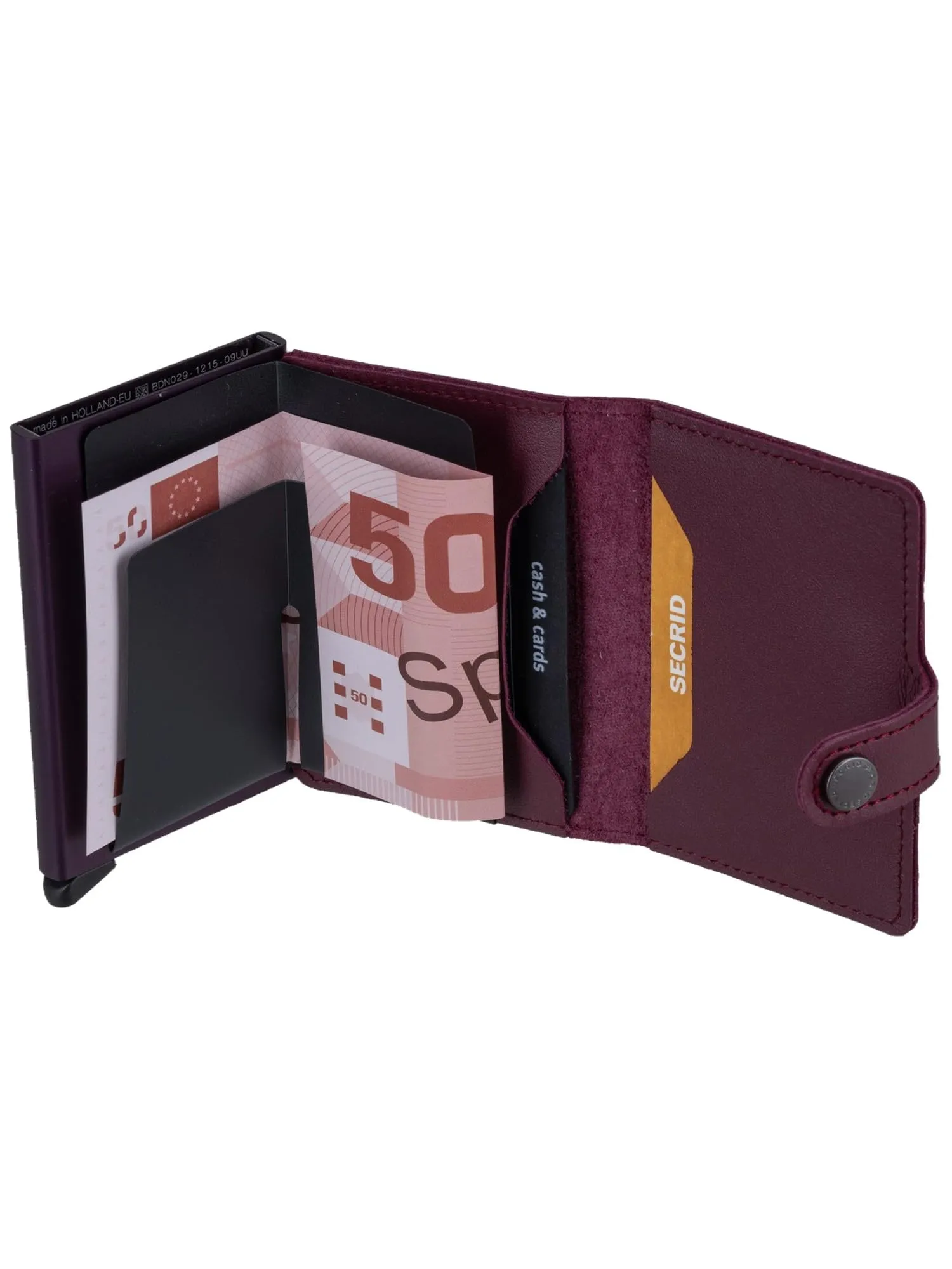 Secrid Mini Portafoglio in Pelle Rosso Mirtillo - immagine 5