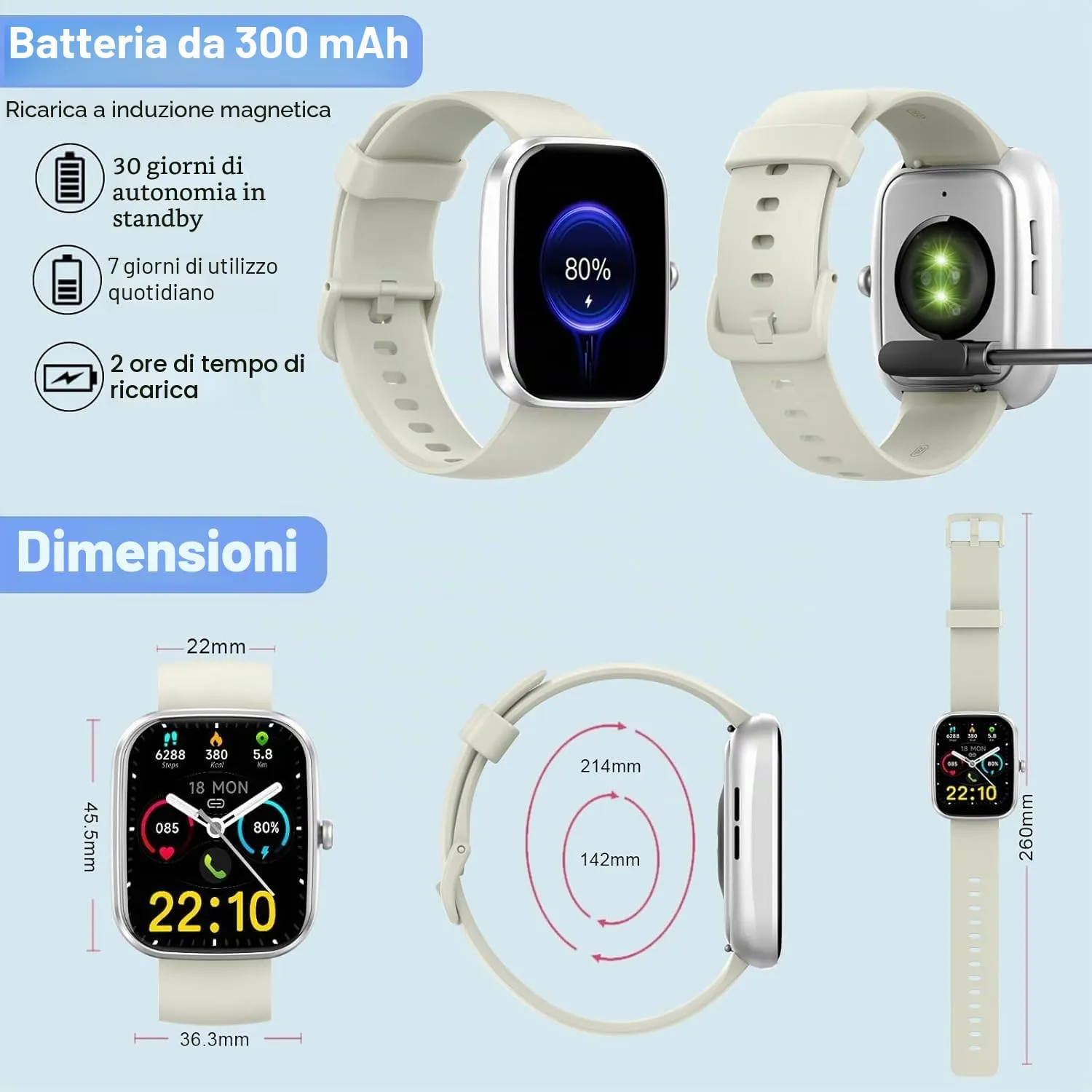 Matast Smartwatch Uomo Donna 1.91" con Funzione Telefono, 110+ Modalità Sport, IP68 Impermeabile, Contapassi, SpO2, Monitor Sonno e Frequenza Cardiaca - immagine 7
